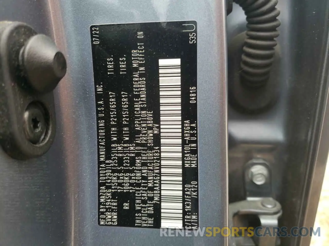 13 fotografías del automóvil dañado 7MUBAAAG7NV021834 TOYOTA COROLLA CR 2022