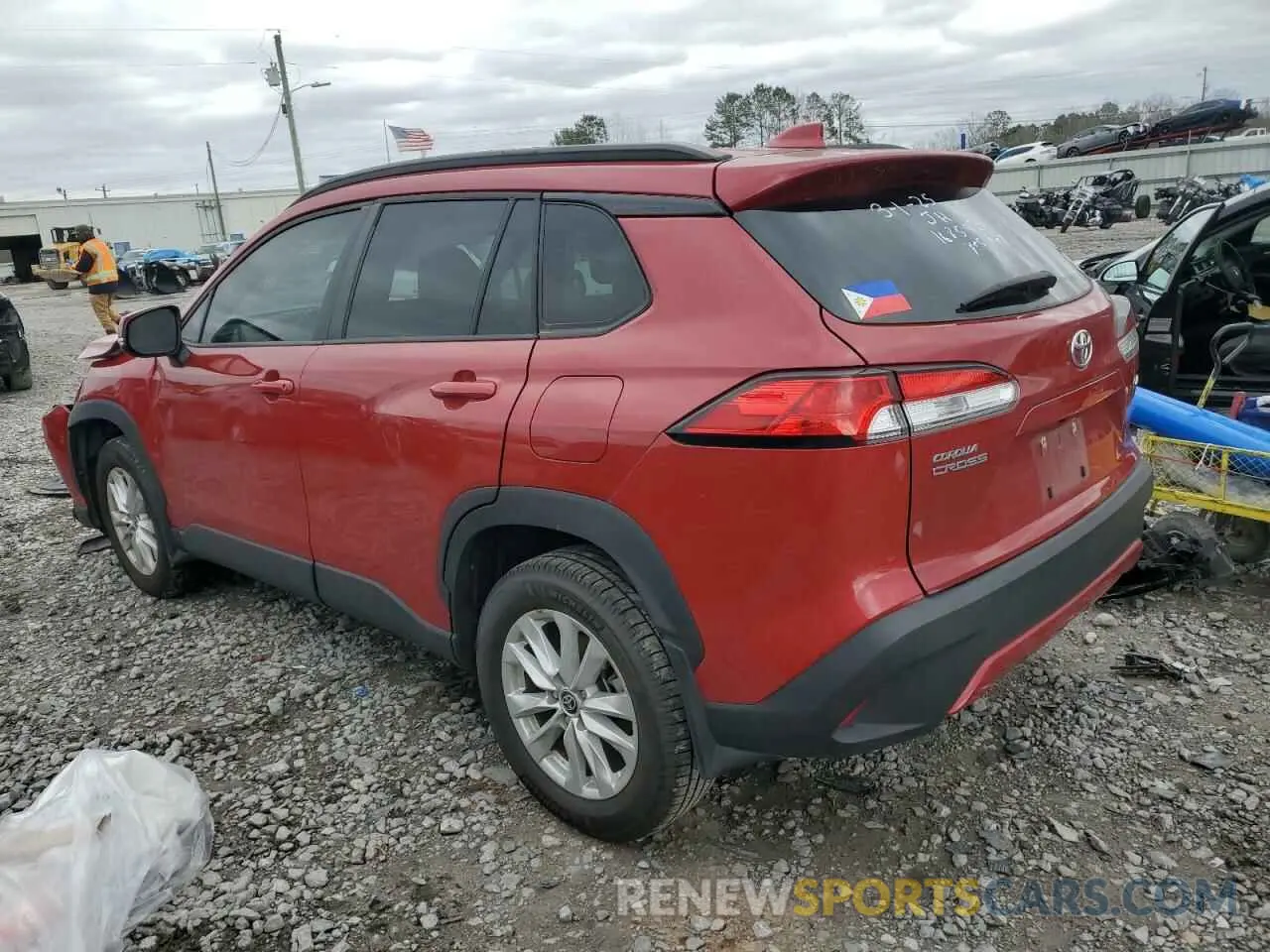 2 fotografías del automóvil dañado 7MUCAAAG6NV027435 TOYOTA COROLLA CR 2022