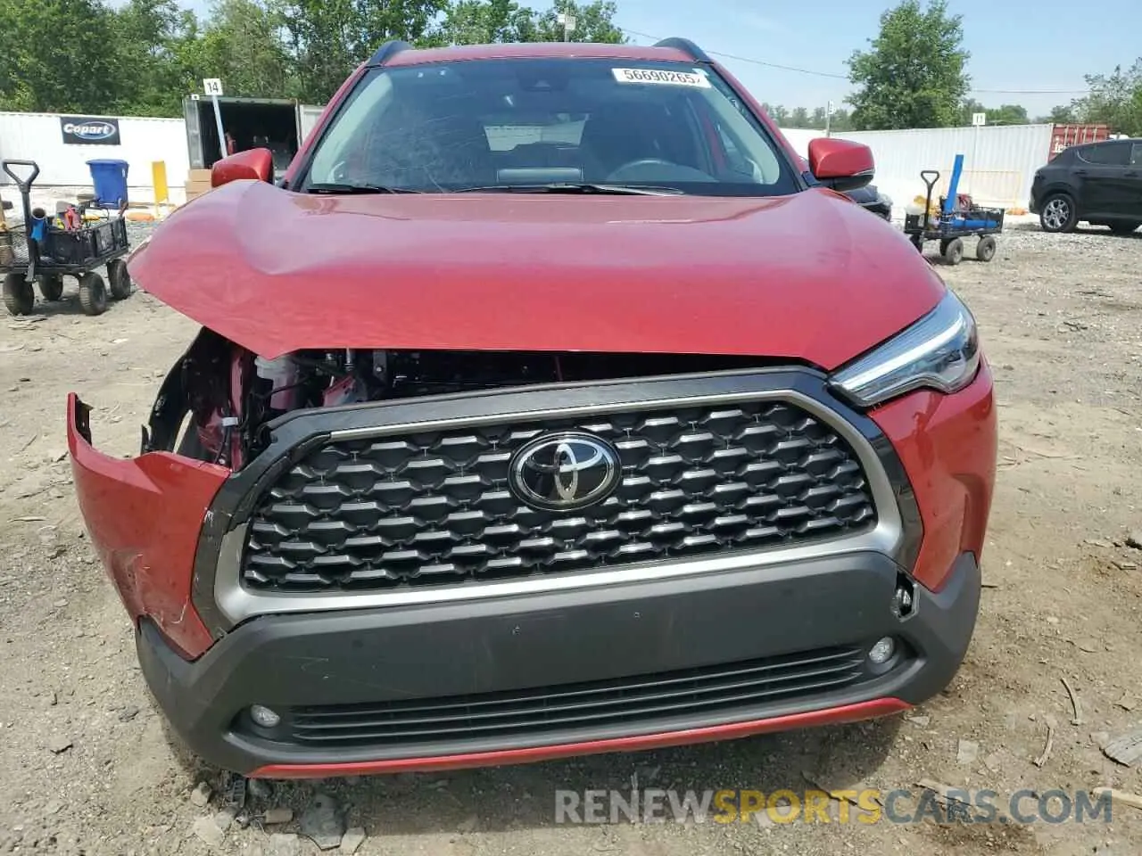 5 fotografías del automóvil dañado 7MUDAABG5NV005882 TOYOTA COROLLA CR 2022