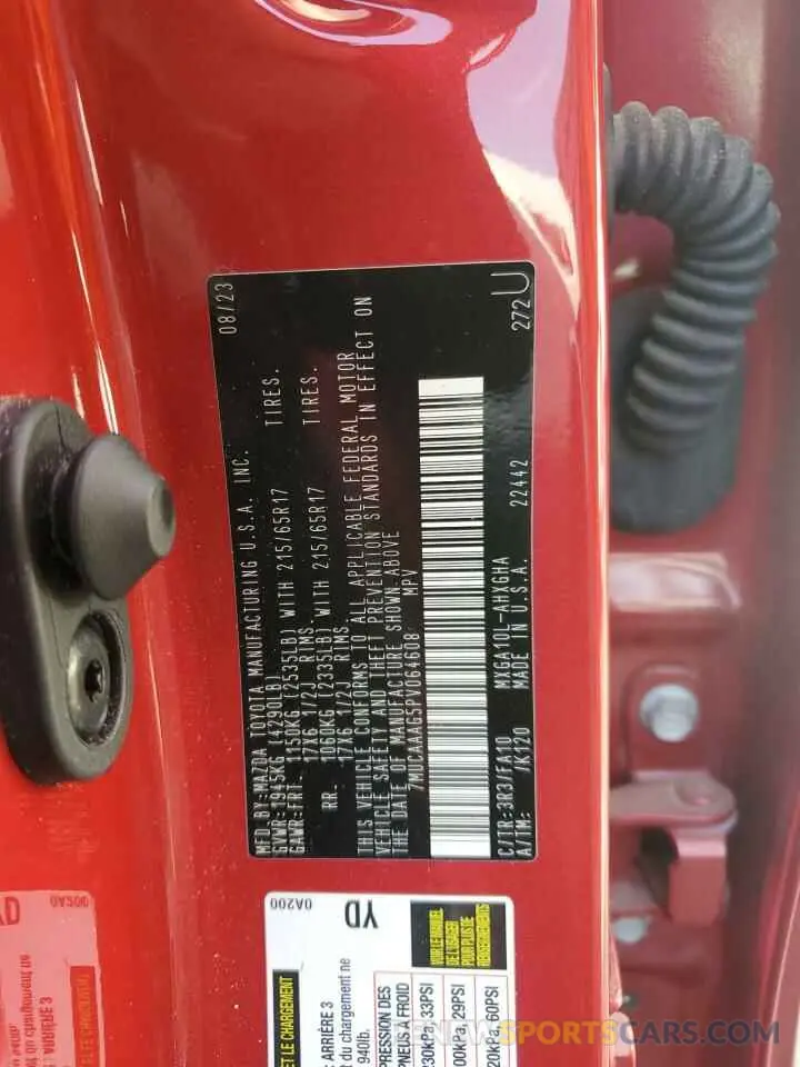 14 fotografías del automóvil dañado 7MUCAAAG5PV064608 TOYOTA COROLLA CR 2023