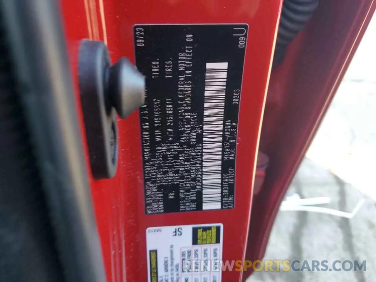 12 fotografías del automóvil dañado 7MUCAABGXPV074386 TOYOTA COROLLA CR 2023