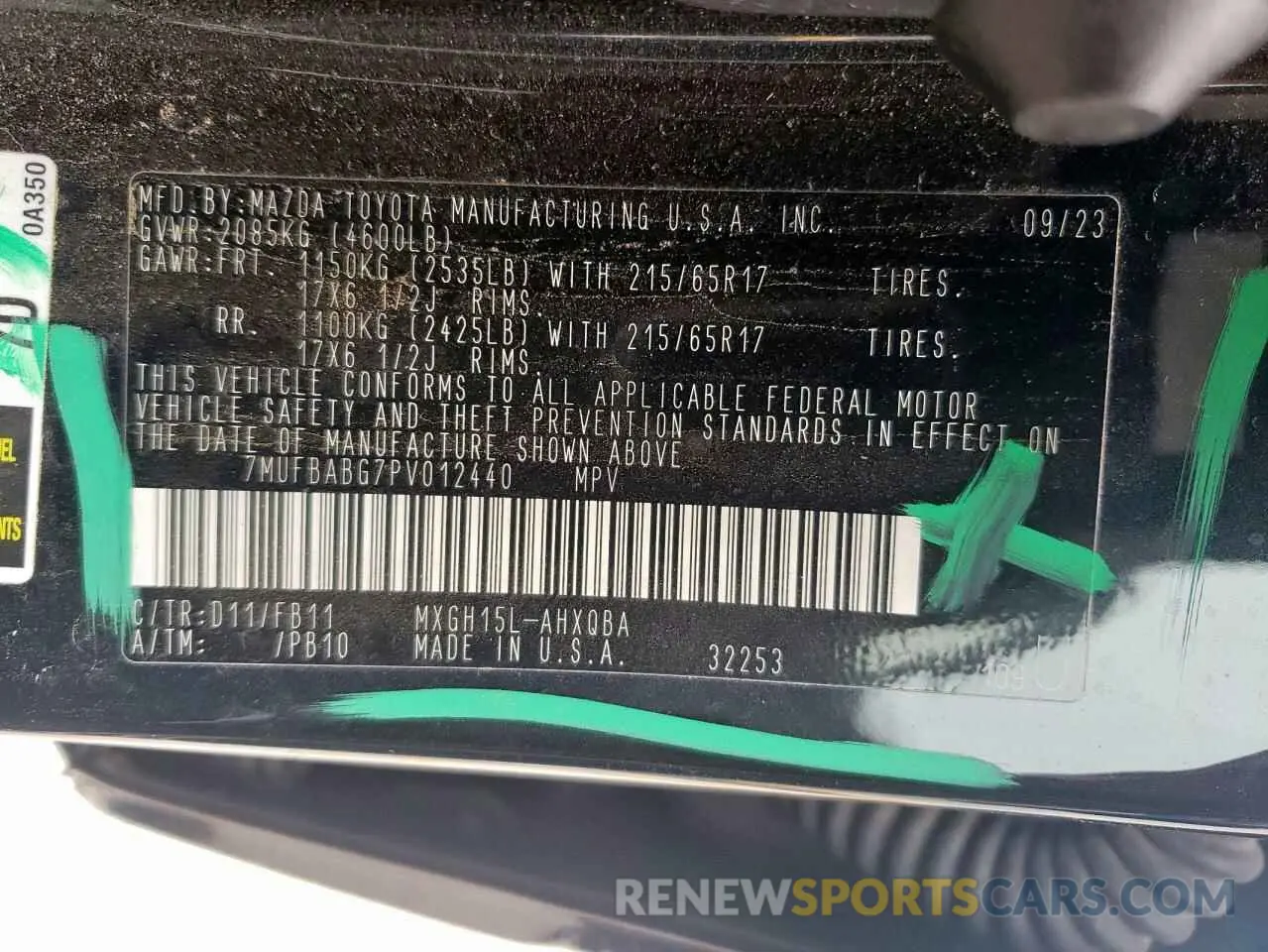13 fotografías del automóvil dañado 7MUFBABG7PV012440 TOYOTA COROLLA CR 2023