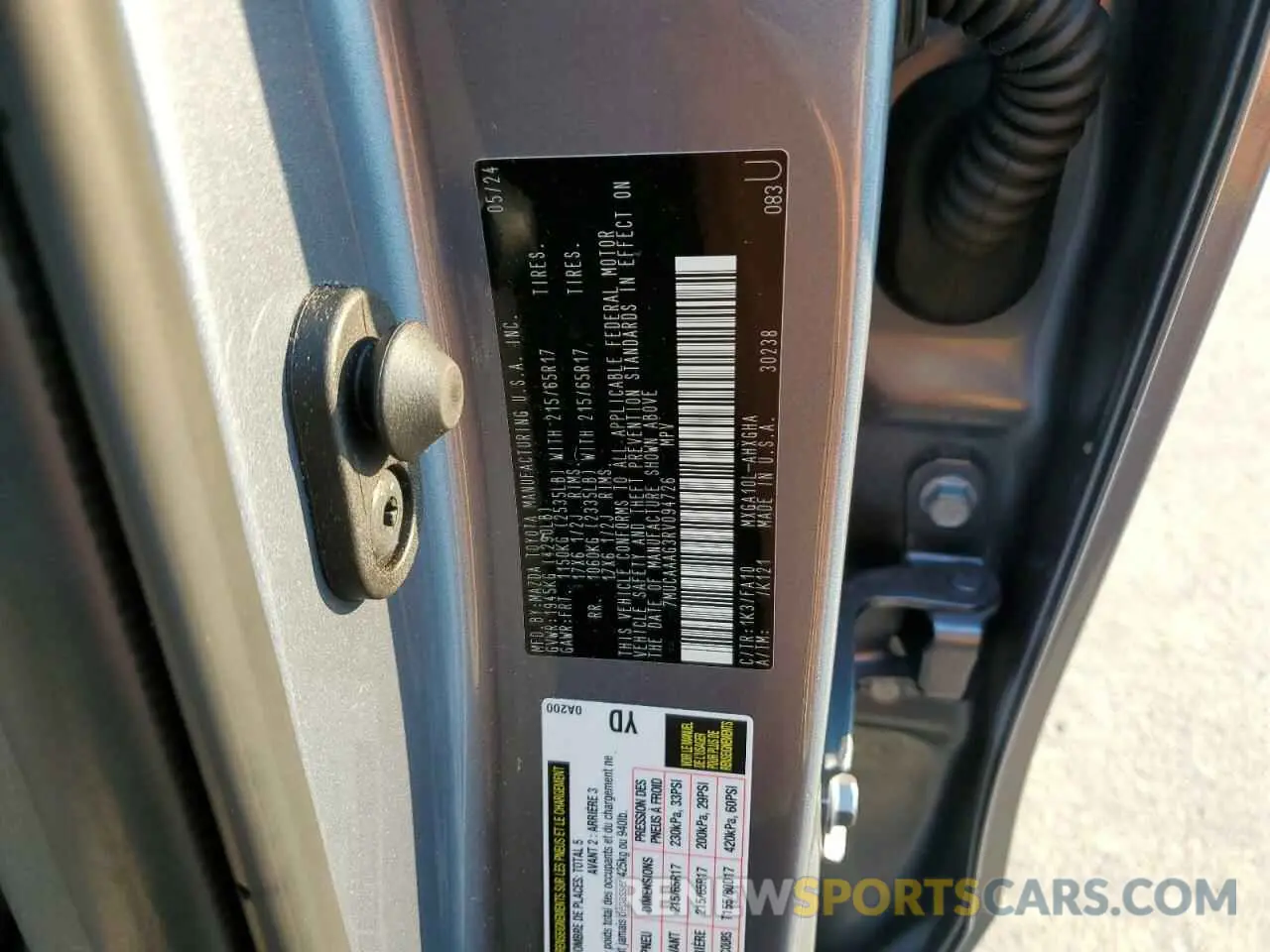 14 fotografías del automóvil dañado 7MUCAAAG3RV094726 TOYOTA COROLLA CR 2024
