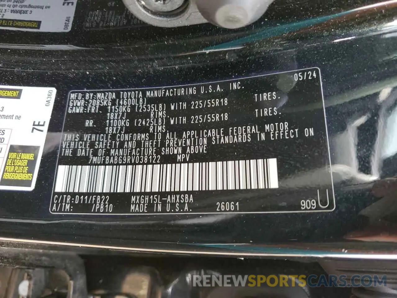 13 fotografías del automóvil dañado 7MUFBABG9RV038122 TOYOTA COROLLA CR 2024
