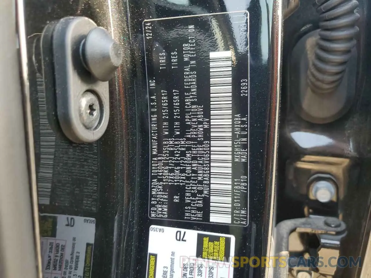 12 fotografías del automóvil dañado 7MUFBABG8SV065009 TOYOTA COROLLA CR 2025