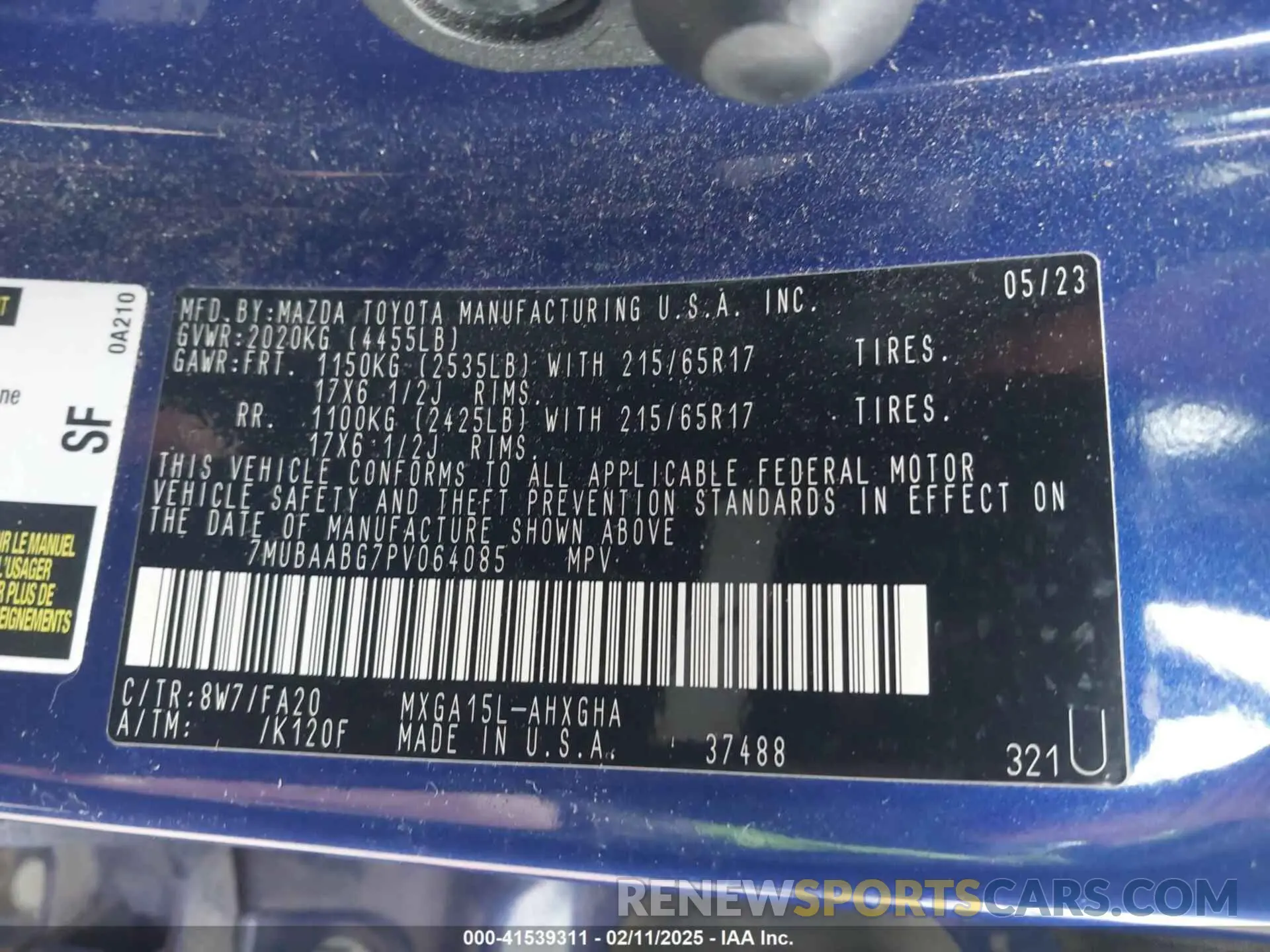9 fotografías del automóvil dañado 7MUBAABG7PV064085 TOYOTA COROLLA CROSS 2023