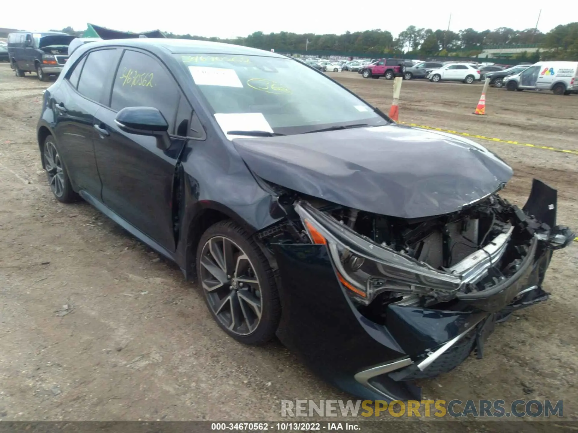 1 fotografías del automóvil dañado JTNK4RBE0K3049626 TOYOTA COROLLA HATCHBACK 2019