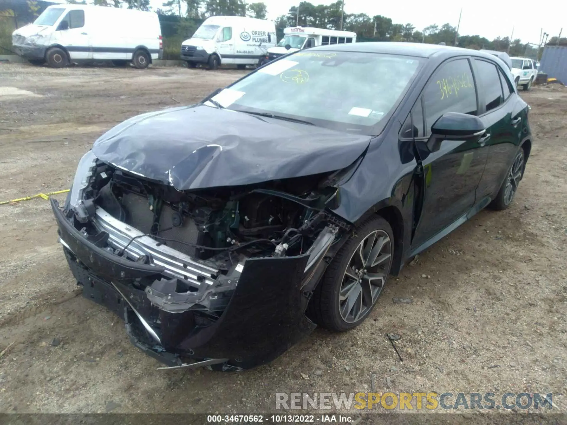 2 fotografías del automóvil dañado JTNK4RBE0K3049626 TOYOTA COROLLA HATCHBACK 2019