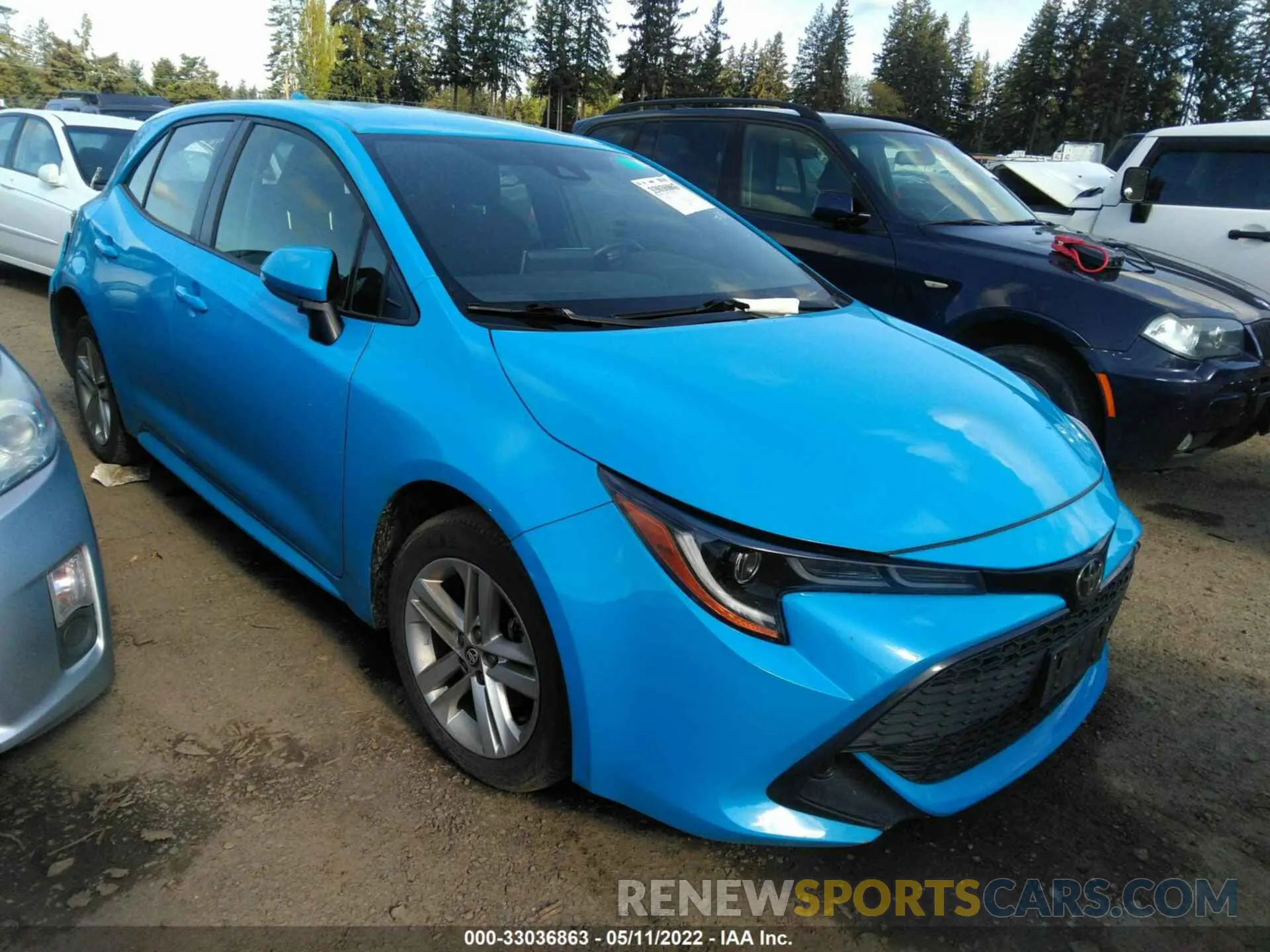 1 fotografías del automóvil dañado JTNK4RBE2K3005000 TOYOTA COROLLA HATCHBACK 2019