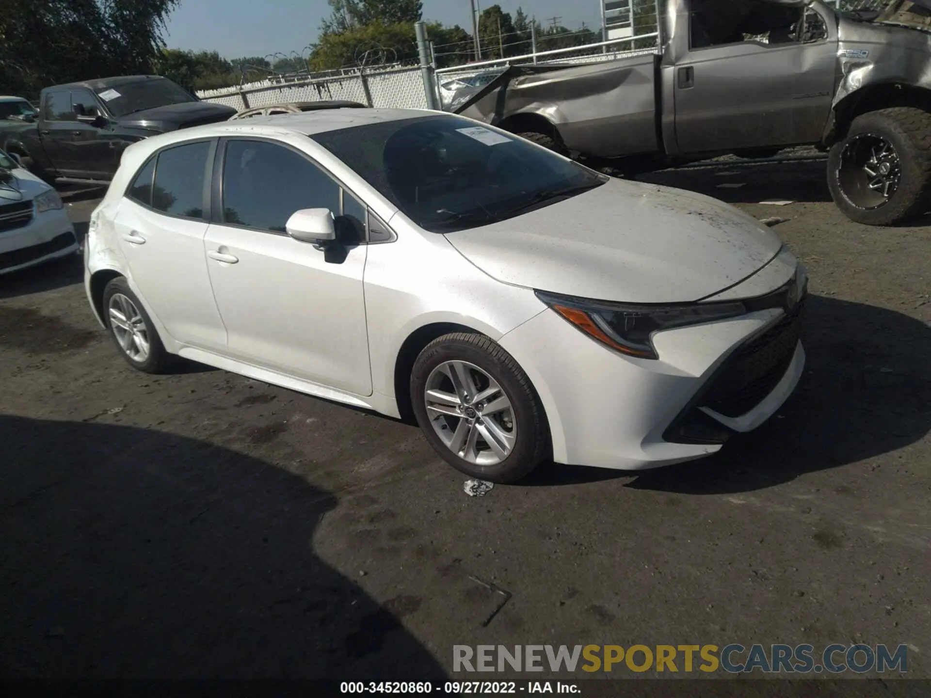 1 fotografías del automóvil dañado JTNK4RBE2K3043195 TOYOTA COROLLA HATCHBACK 2019