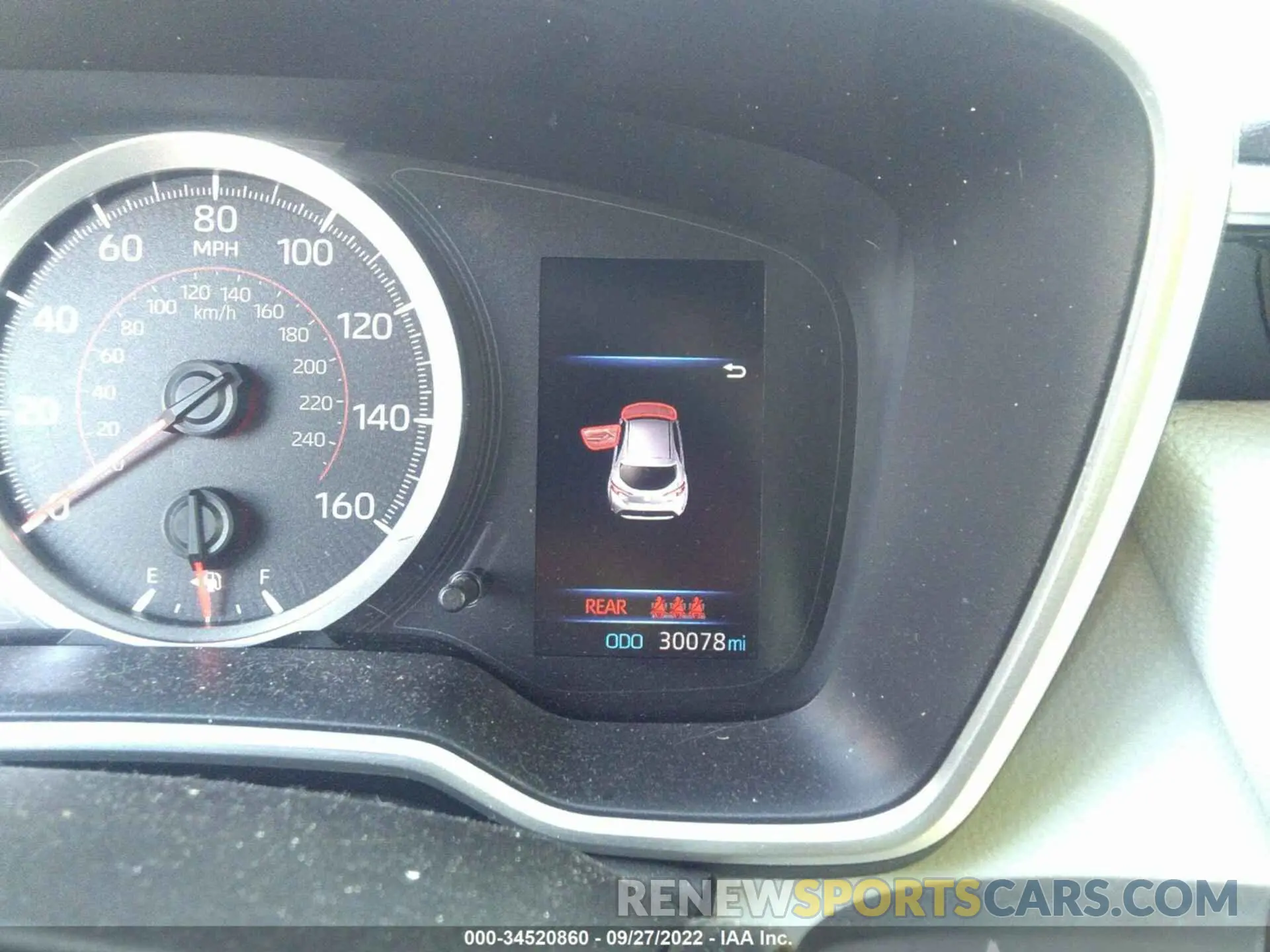 7 fotografías del automóvil dañado JTNK4RBE2K3043195 TOYOTA COROLLA HATCHBACK 2019