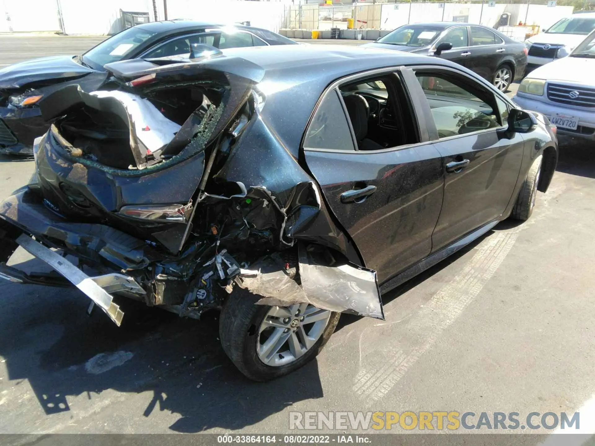 4 fotografías del automóvil dañado JTNK4RBE5K3046446 TOYOTA COROLLA HATCHBACK 2019