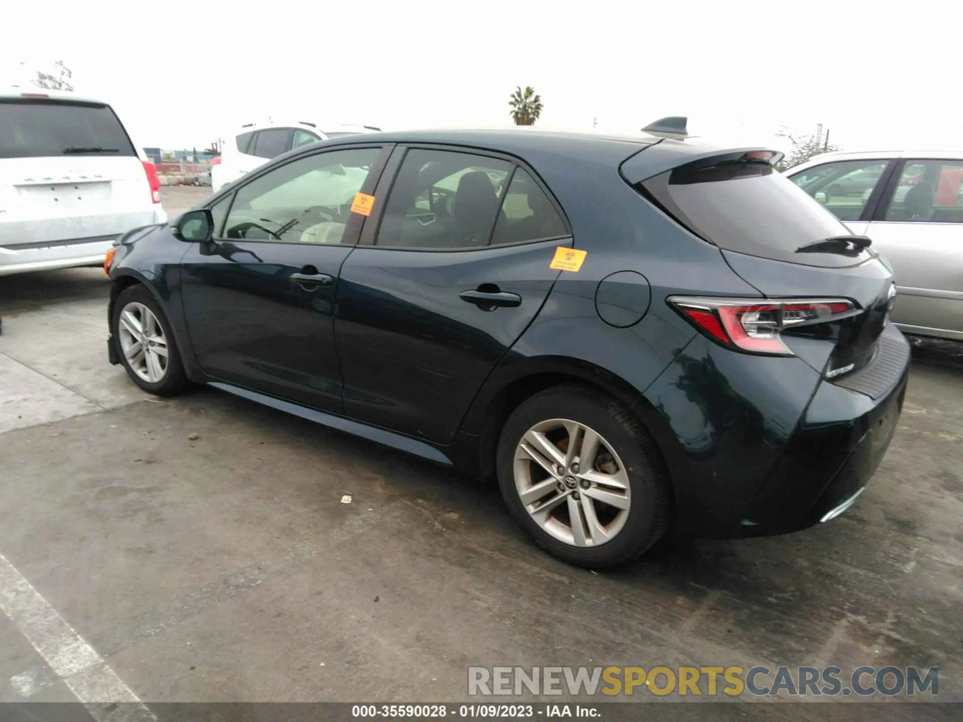 3 fotografías del automóvil dañado JTNK4RBE5K3063070 TOYOTA COROLLA HATCHBACK 2019