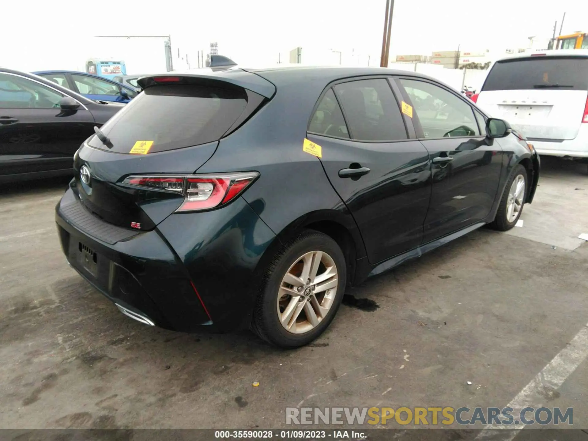 4 fotografías del automóvil dañado JTNK4RBE5K3063070 TOYOTA COROLLA HATCHBACK 2019