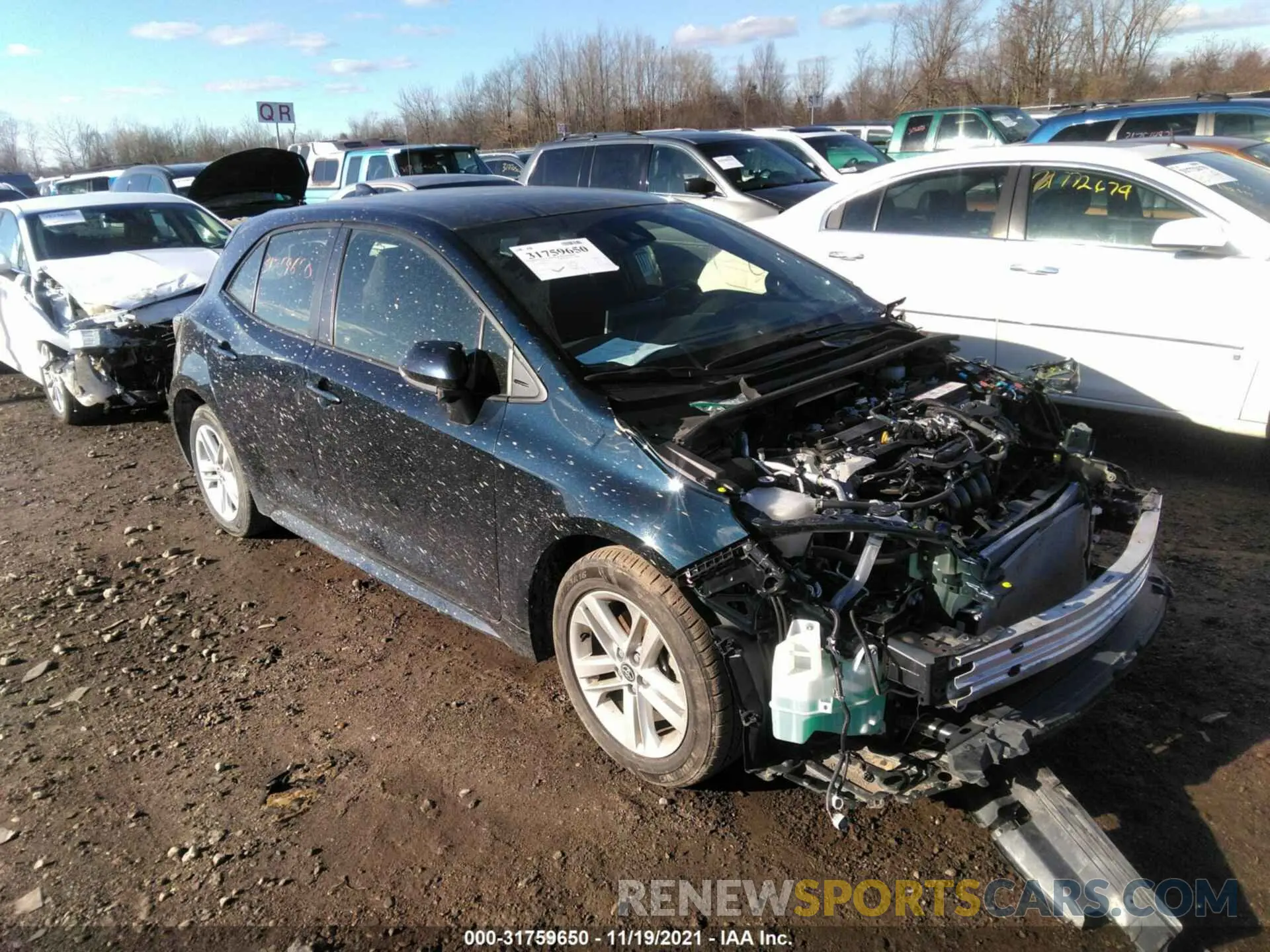 1 fotografías del automóvil dañado JTNK4RBE6K3017733 TOYOTA COROLLA HATCHBACK 2019