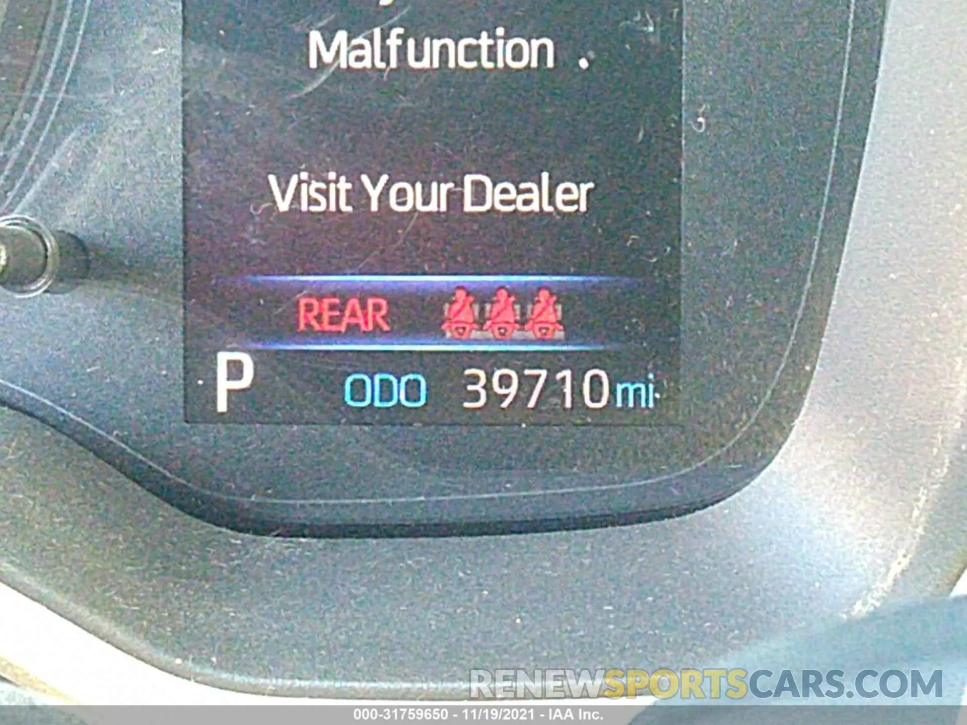 7 fotografías del automóvil dañado JTNK4RBE6K3017733 TOYOTA COROLLA HATCHBACK 2019
