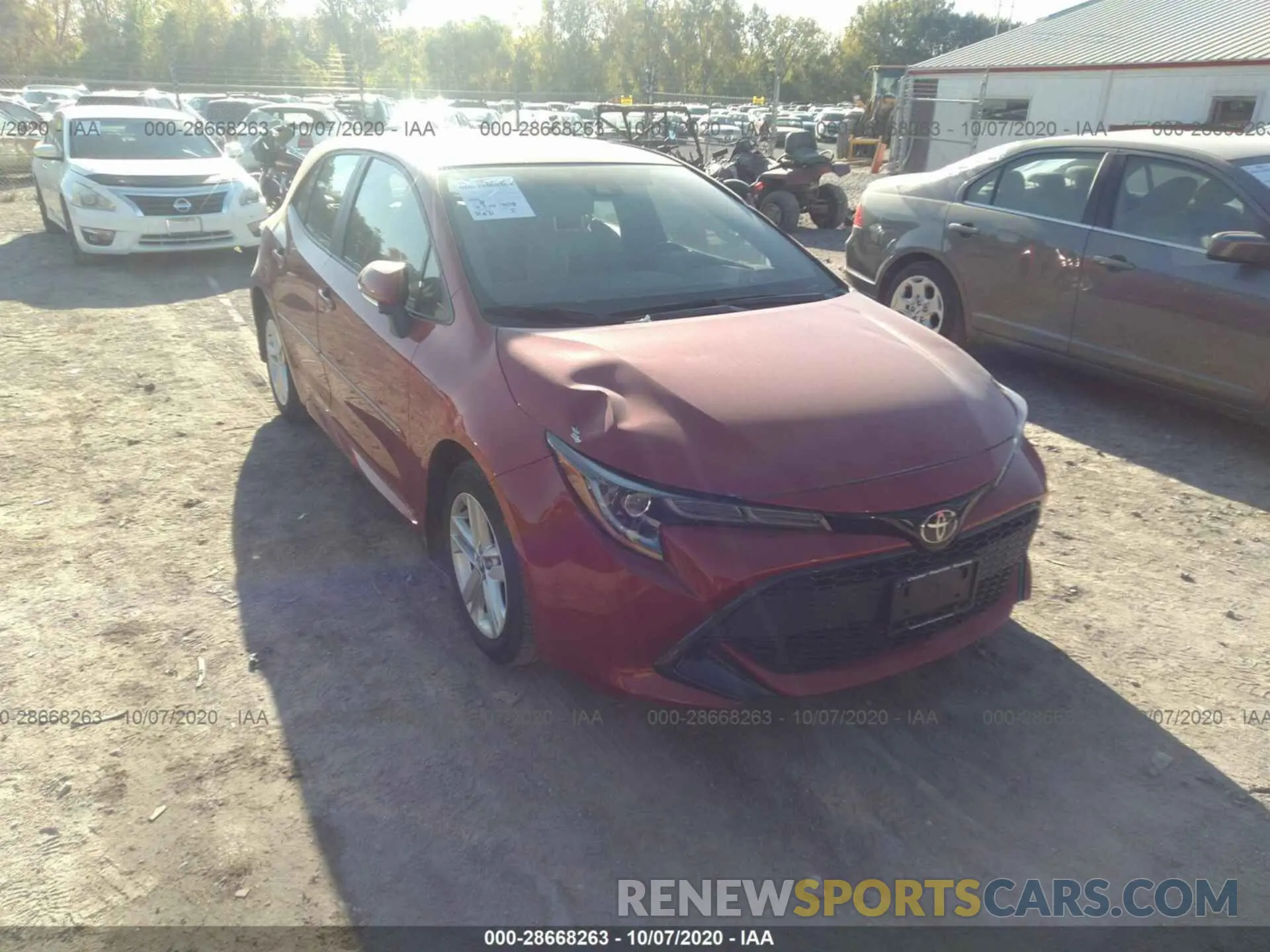 1 fotografías del automóvil dañado JTNK4RBE6K3019403 TOYOTA COROLLA HATCHBACK 2019