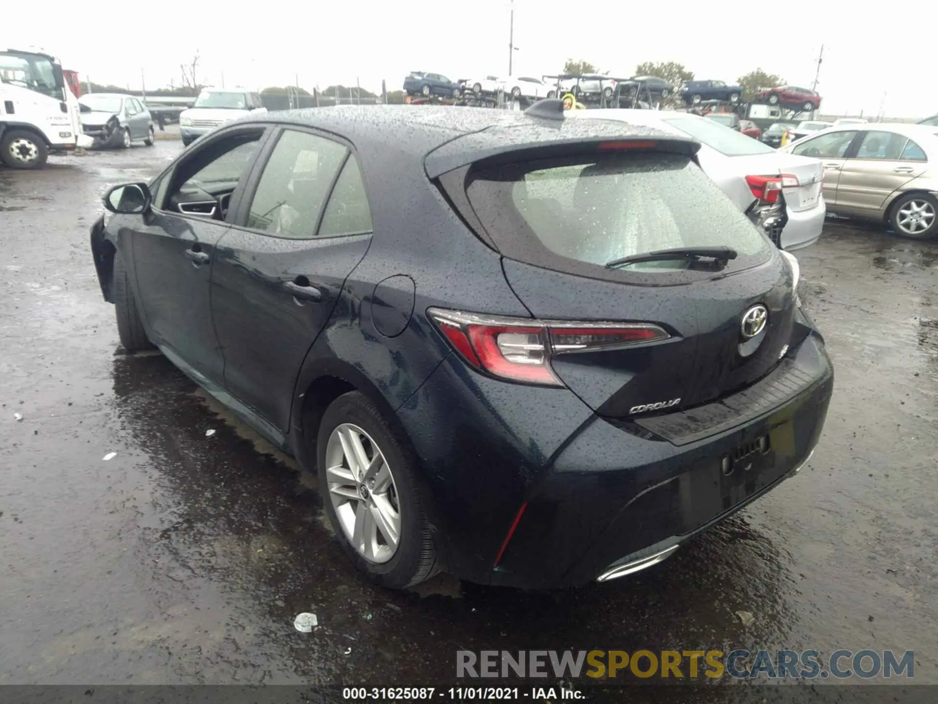 3 fotografías del automóvil dañado JTNK4RBE8K3030922 TOYOTA COROLLA HATCHBACK 2019