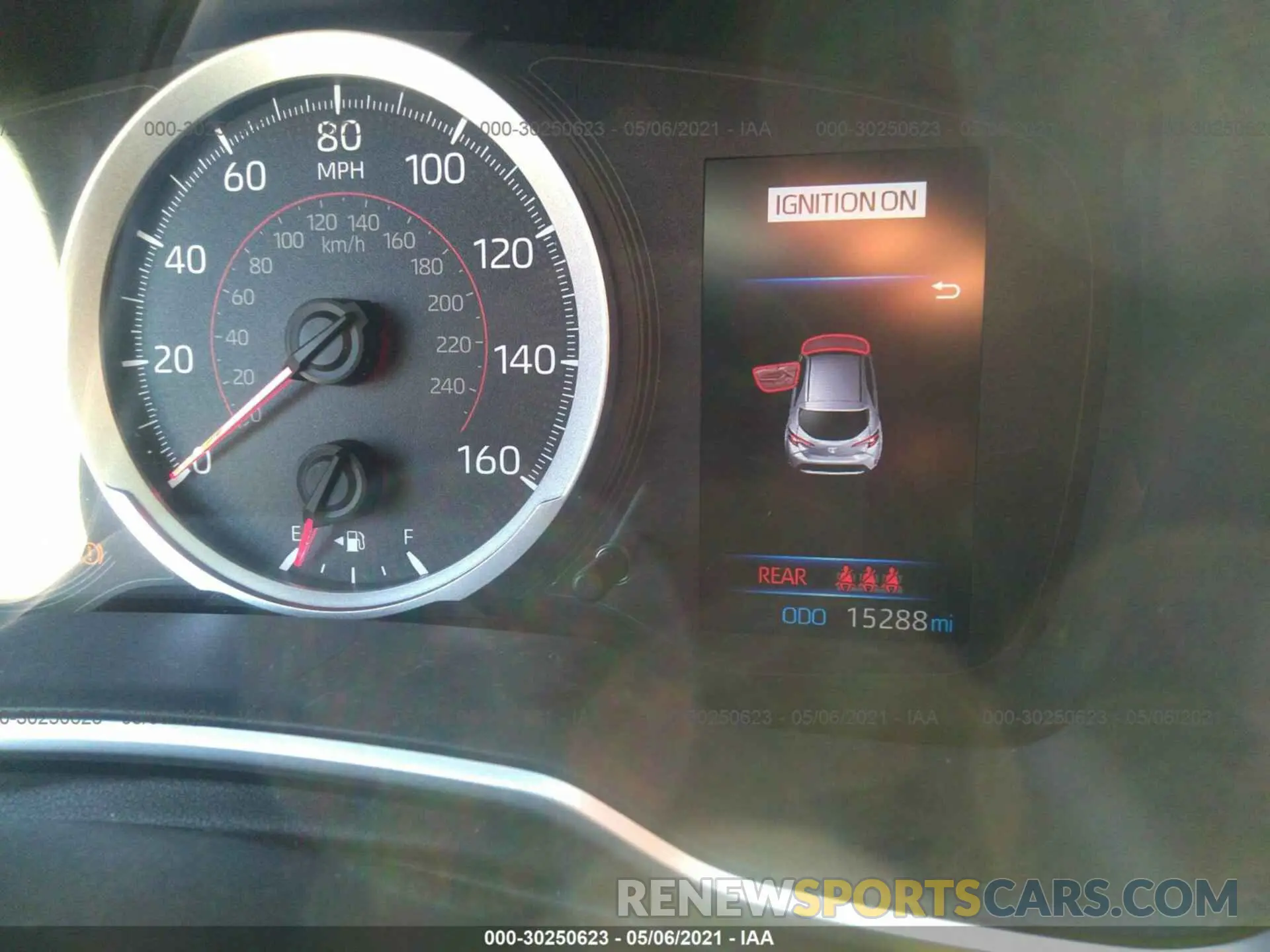 7 fotografías del automóvil dañado JTNK4RBE8K3063919 TOYOTA COROLLA HATCHBACK 2019
