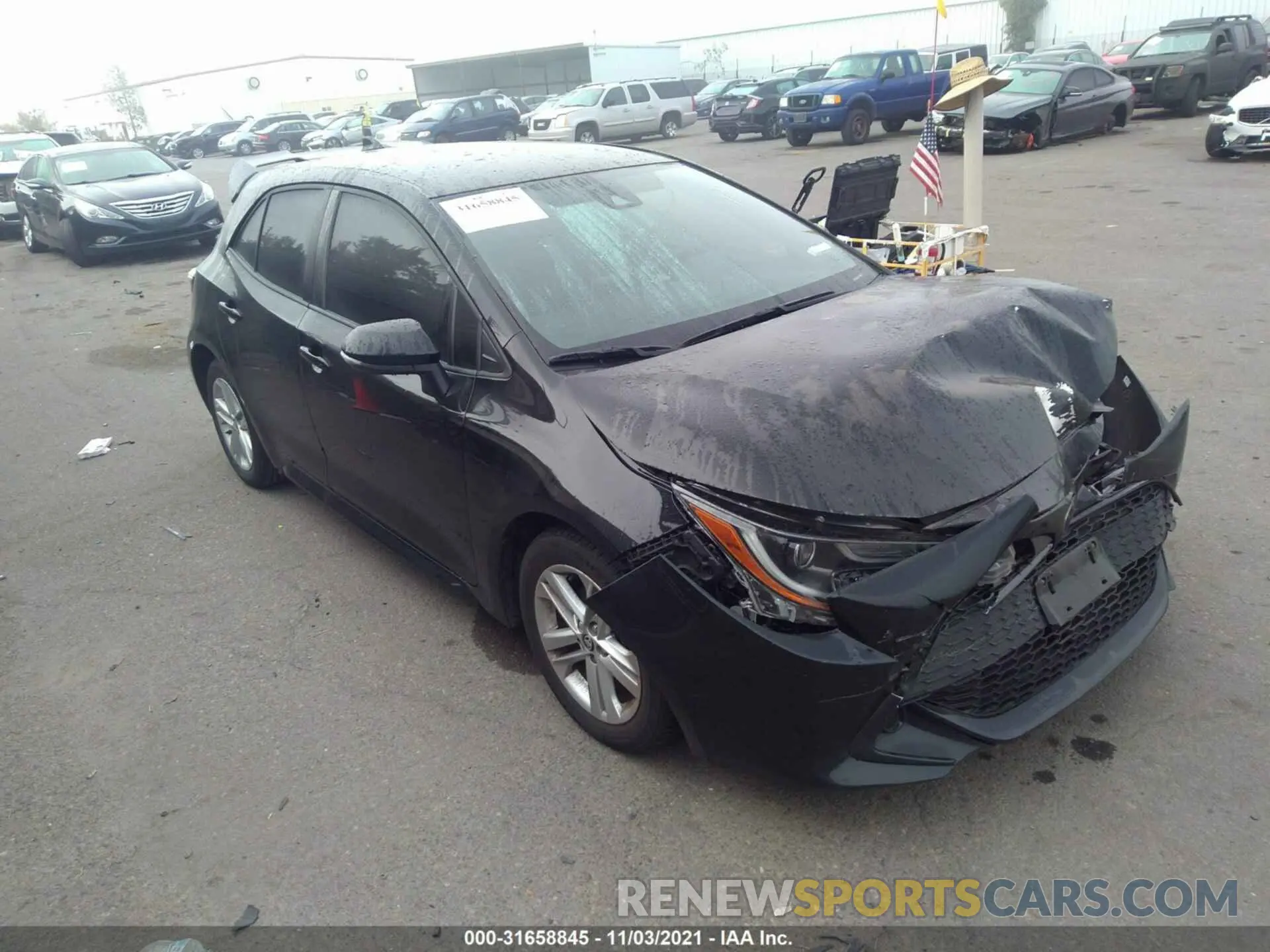 1 fotografías del automóvil dañado JTNK4RBE9K3025163 TOYOTA COROLLA HATCHBACK 2019