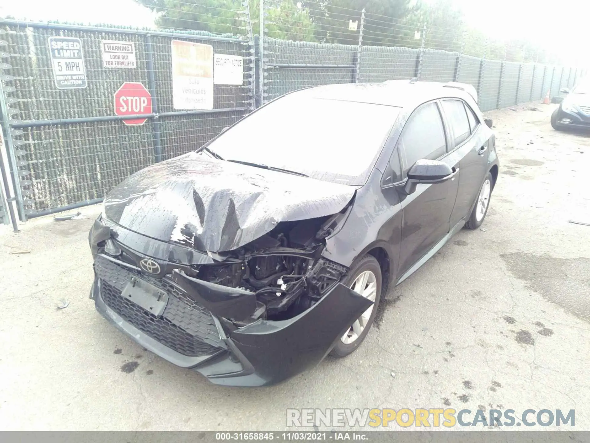 6 fotografías del automóvil dañado JTNK4RBE9K3025163 TOYOTA COROLLA HATCHBACK 2019