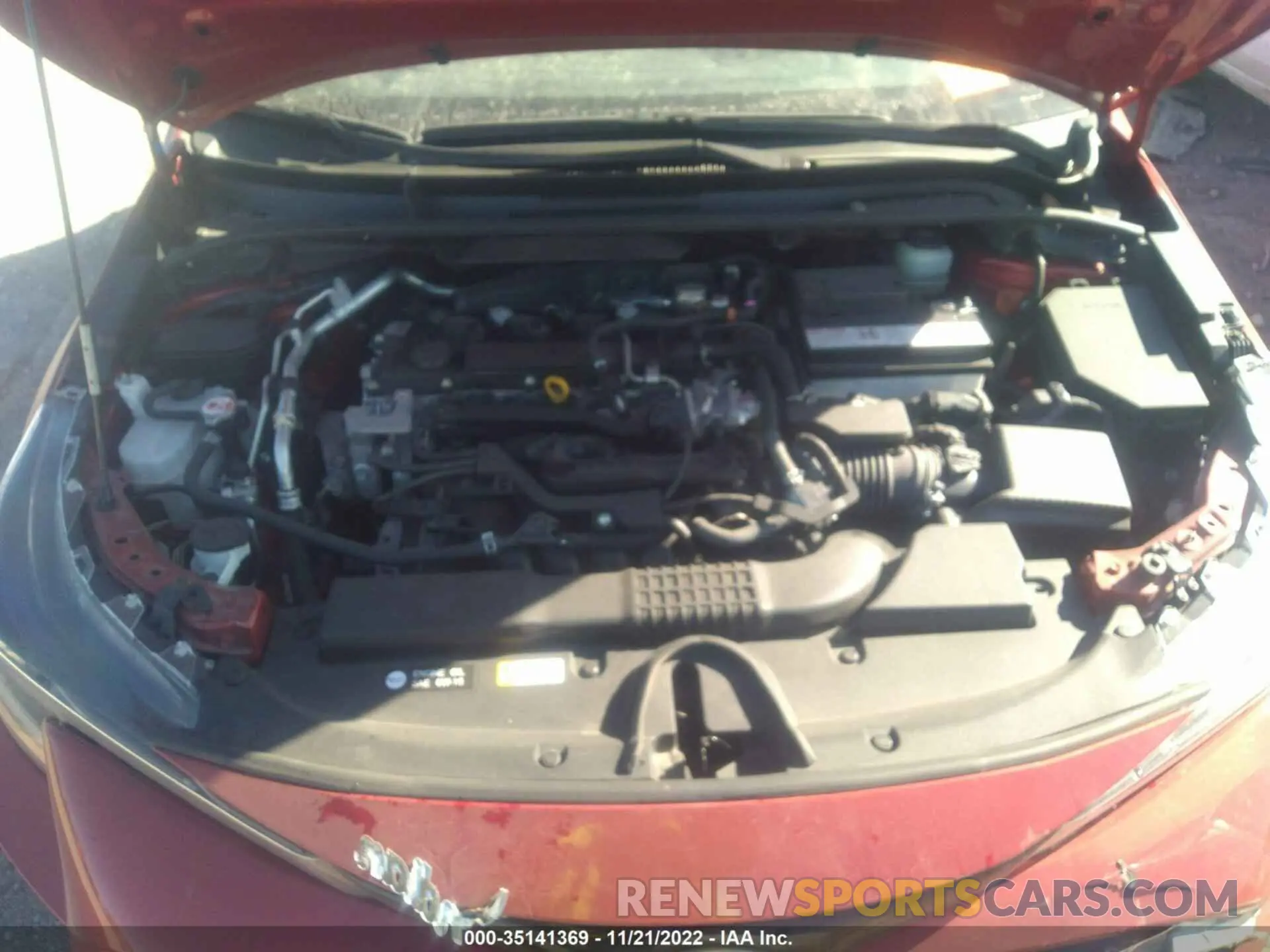 10 fotografías del automóvil dañado JTND4RBE2L3092858 TOYOTA COROLLA HATCHBACK 2020