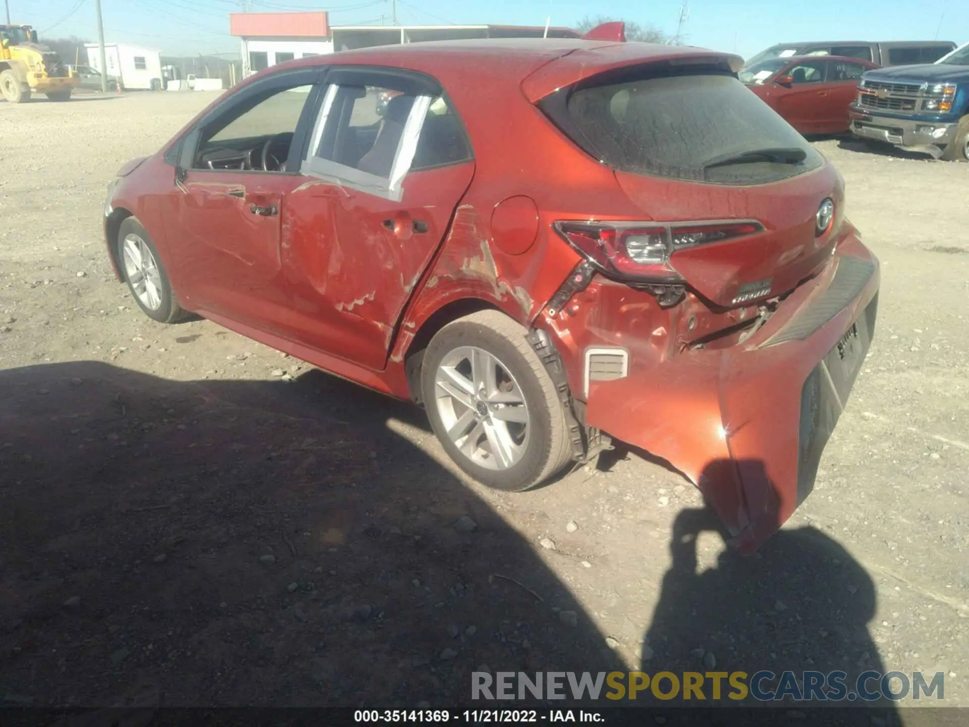 3 fotografías del automóvil dañado JTND4RBE2L3092858 TOYOTA COROLLA HATCHBACK 2020