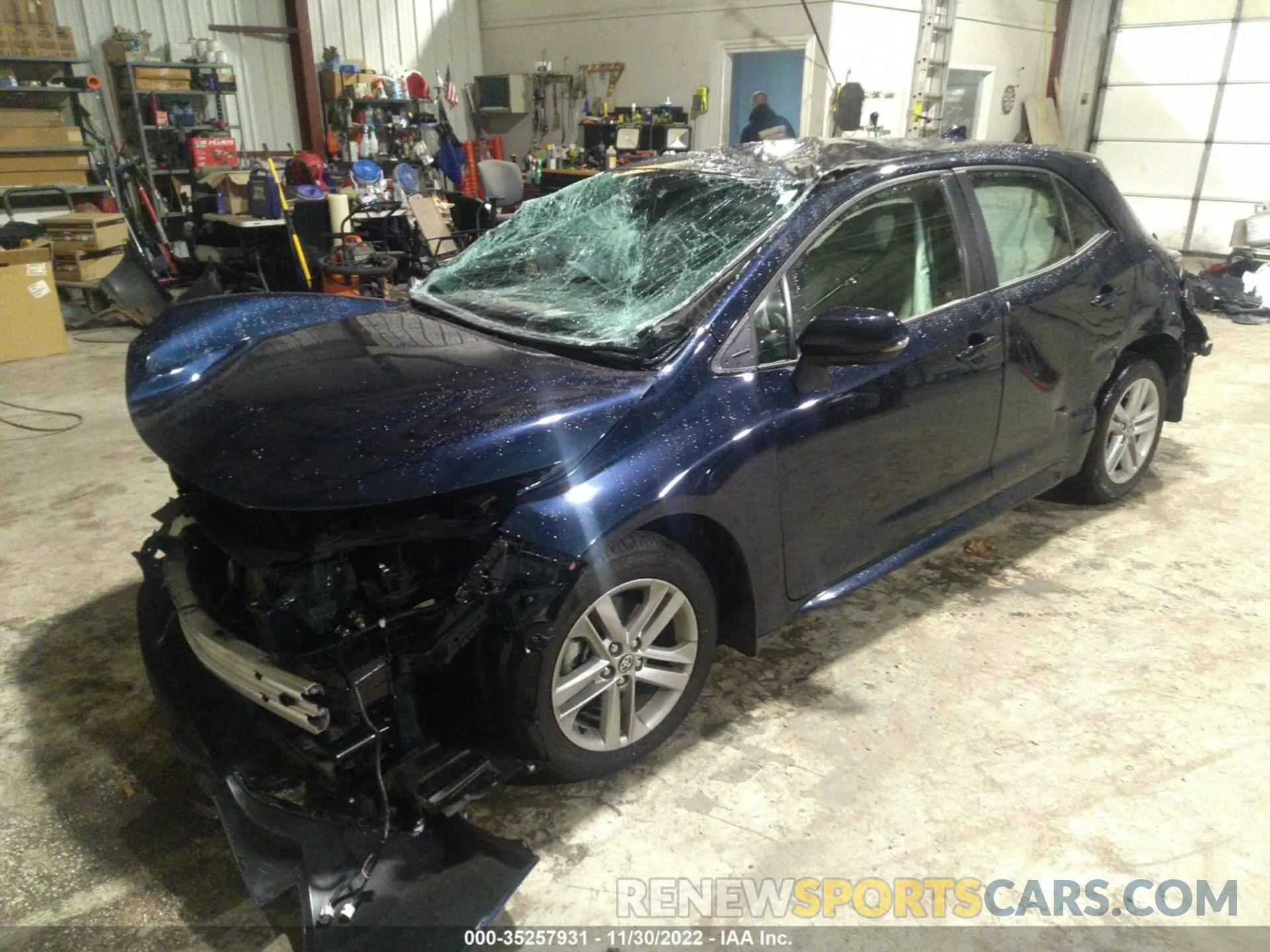2 fotografías del automóvil dañado JTND4RBE9L3101832 TOYOTA COROLLA HATCHBACK 2020