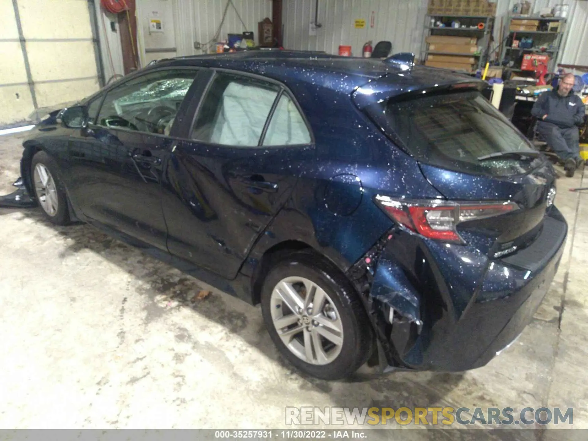 3 fotografías del automóvil dañado JTND4RBE9L3101832 TOYOTA COROLLA HATCHBACK 2020