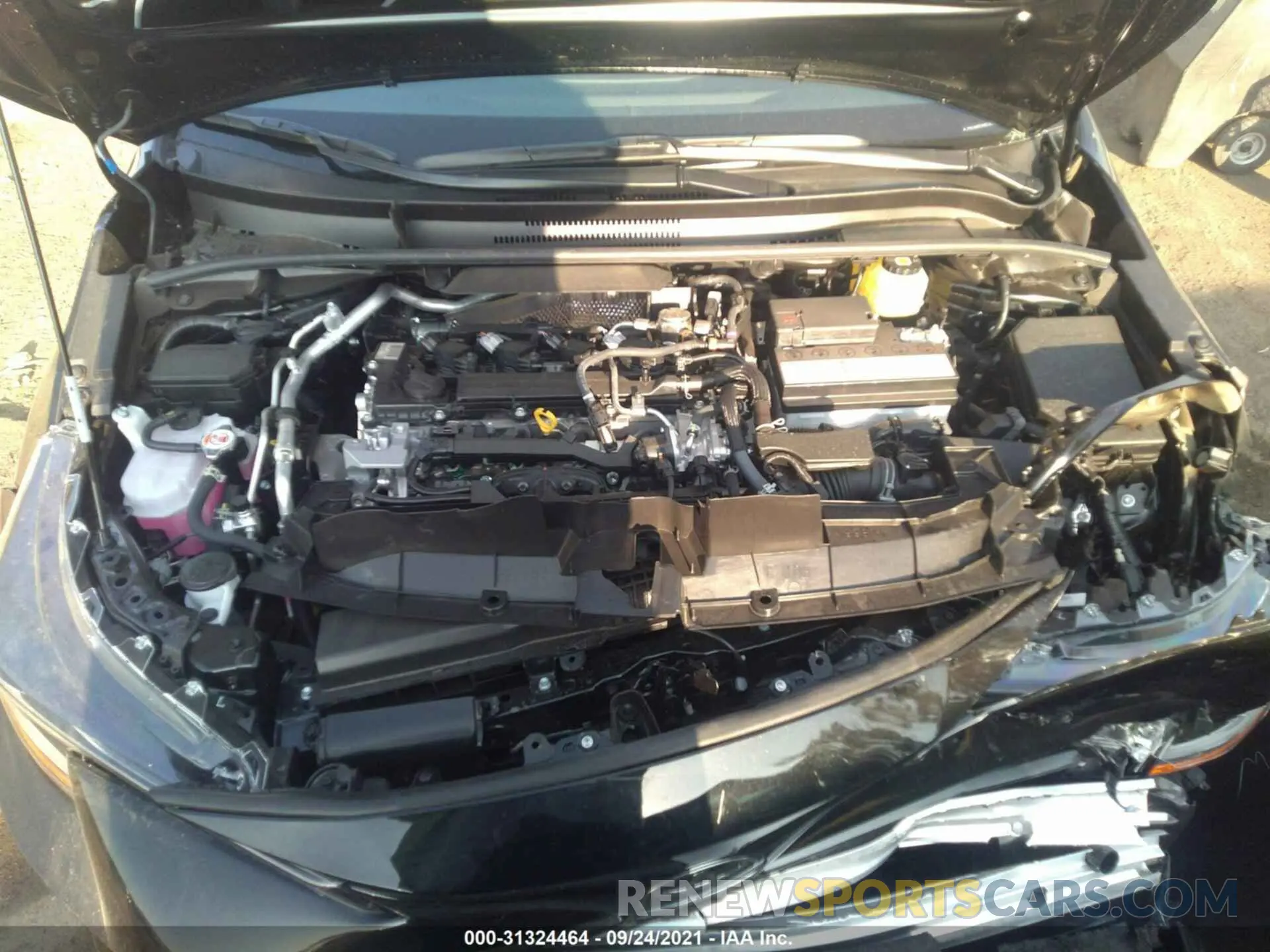 10 fotografías del automóvil dañado JTND4MBE5M3145184 TOYOTA COROLLA HATCHBACK 2021