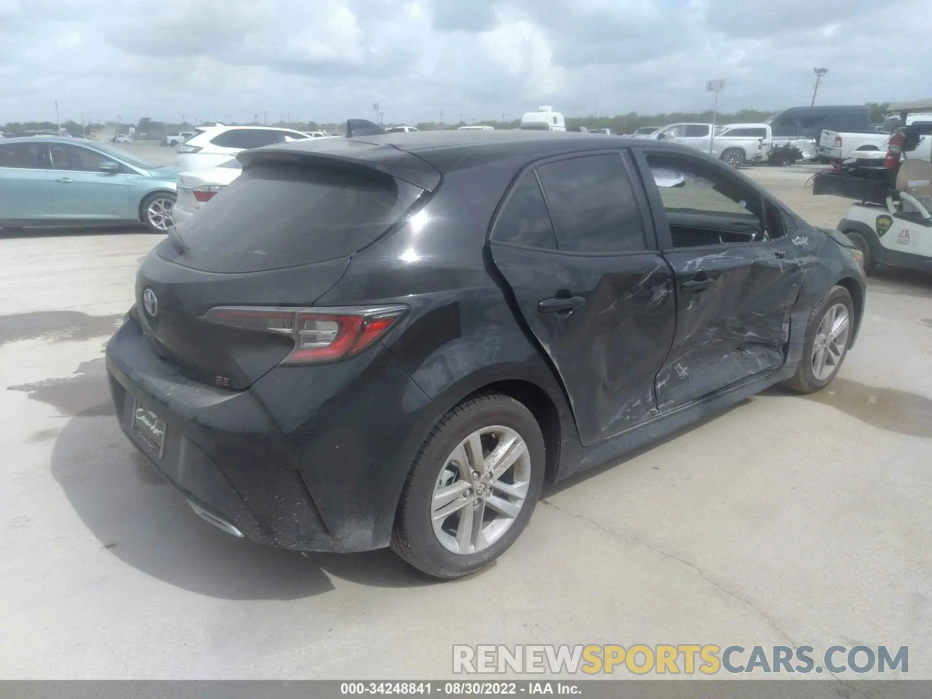 4 fotografías del automóvil dañado JTND4MBE6N3177322 TOYOTA COROLLA HATCHBACK 2022