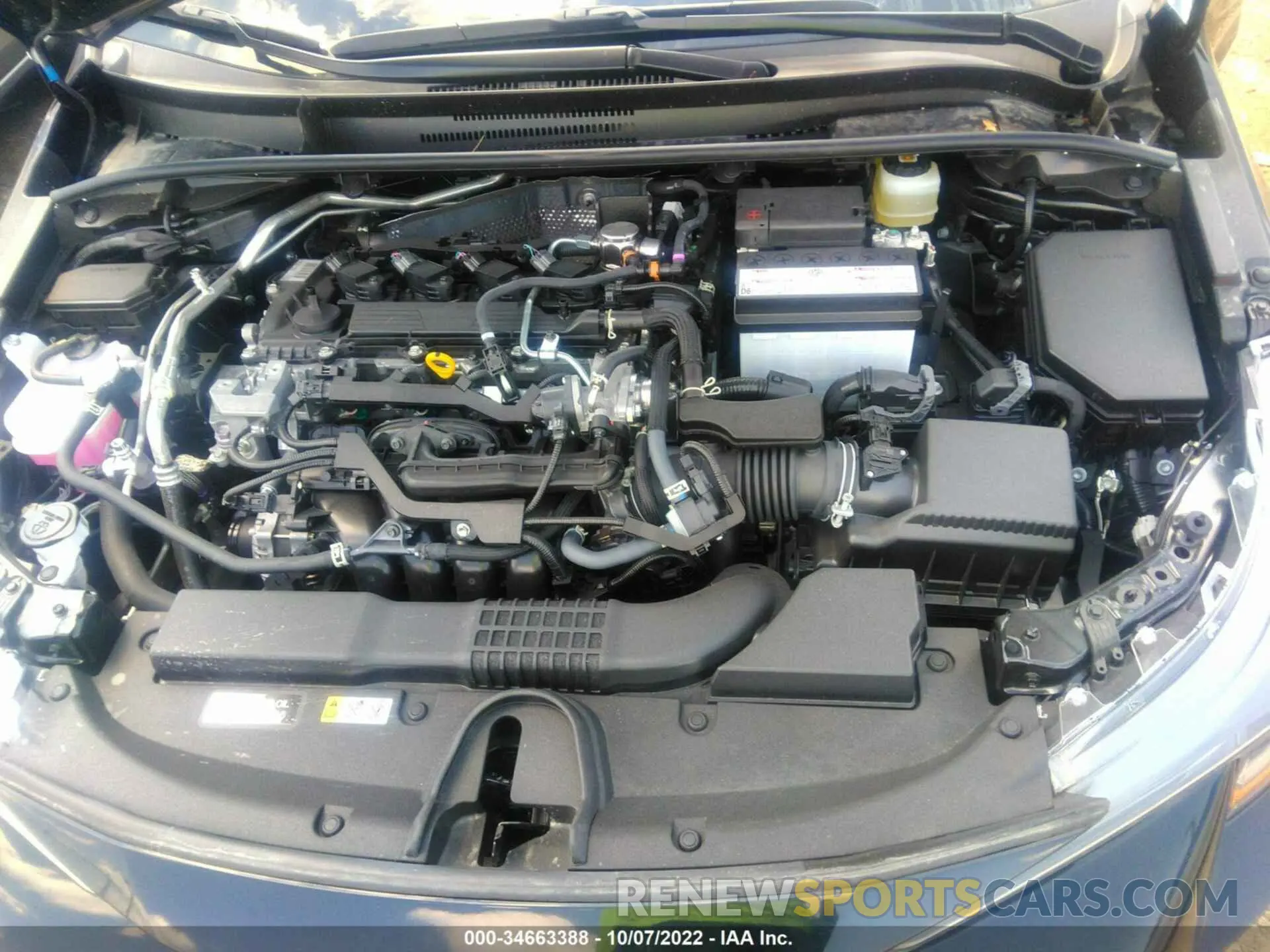 10 fotografías del automóvil dañado JTND4MBE9N3173832 TOYOTA COROLLA HATCHBACK 2022