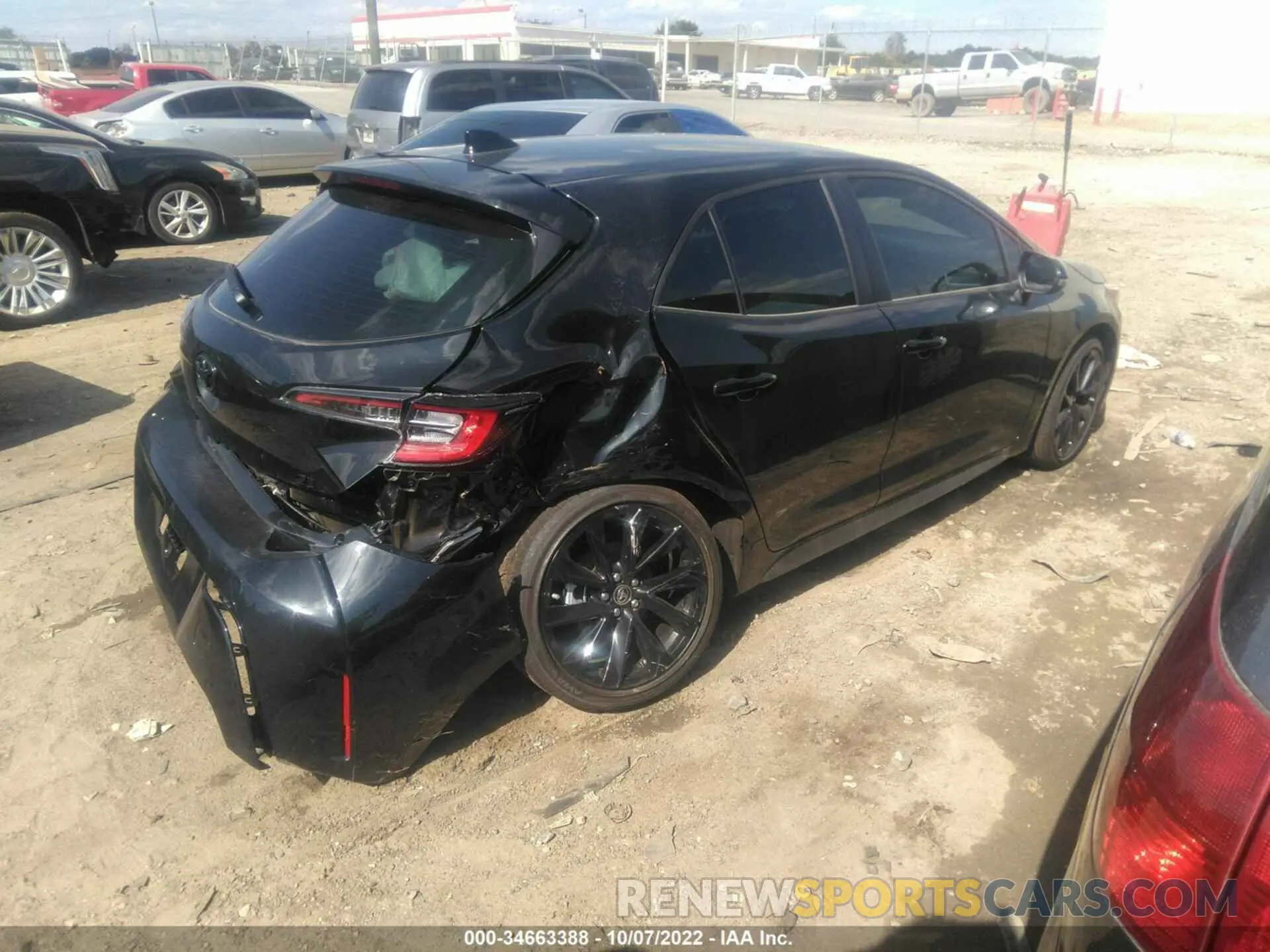 4 fotografías del automóvil dañado JTND4MBE9N3173832 TOYOTA COROLLA HATCHBACK 2022