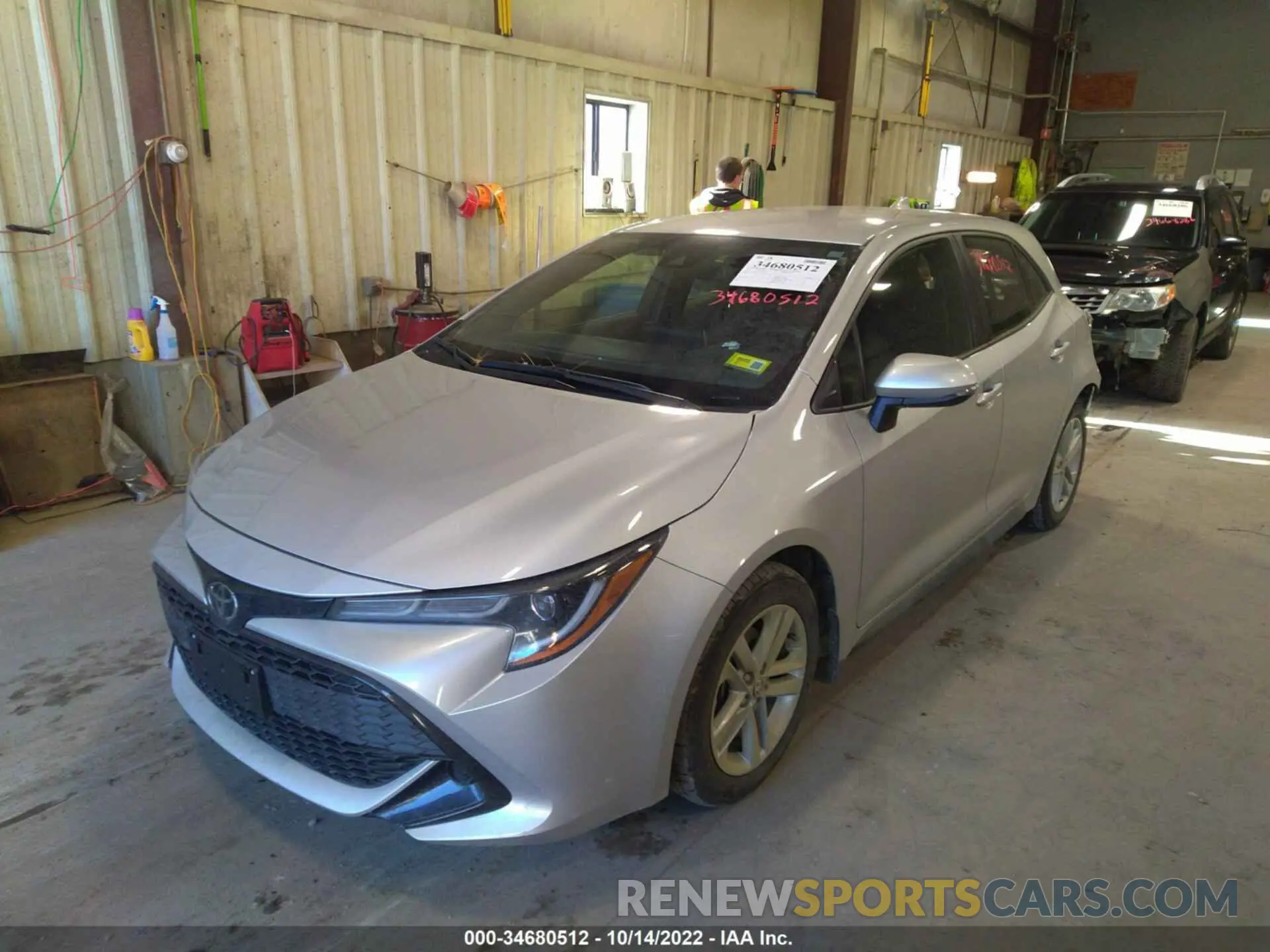 2 fotografías del automóvil dañado JTND4MBEXN3171166 TOYOTA COROLLA HATCHBACK 2022