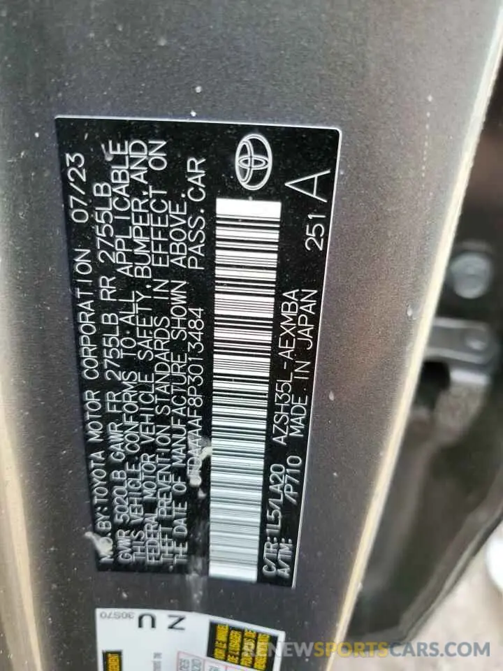 12 fotografías del automóvil dañado JTDAAAAF8P3013484 TOYOTA CROWN XLE 2023