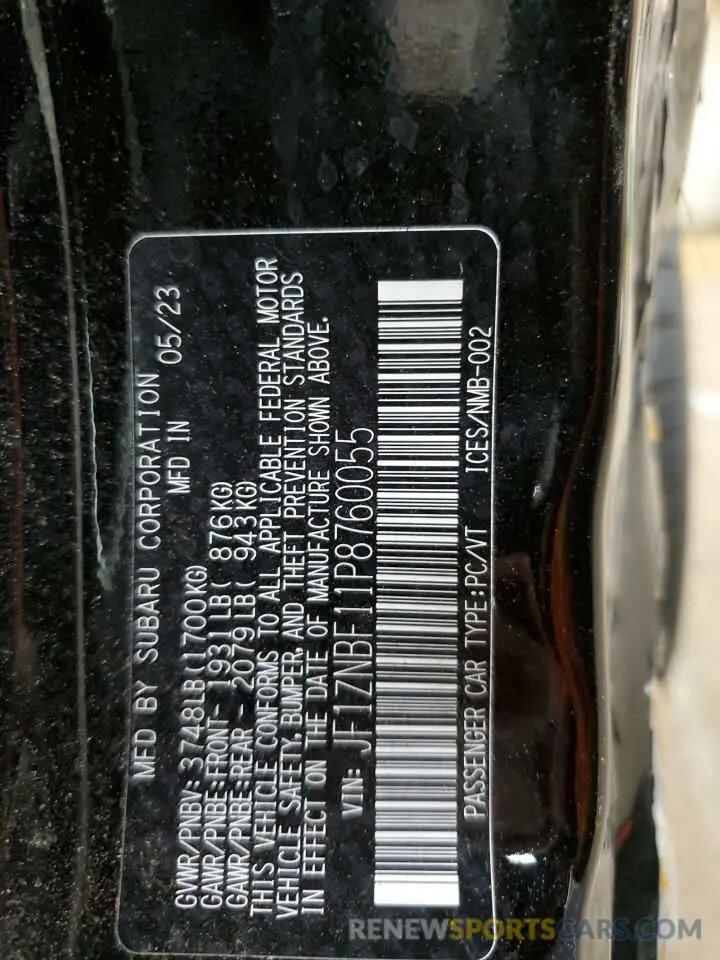 12 fotografías del automóvil dañado JF1ZNBF11P8760055 TOYOTA GR 86 PREM 2023