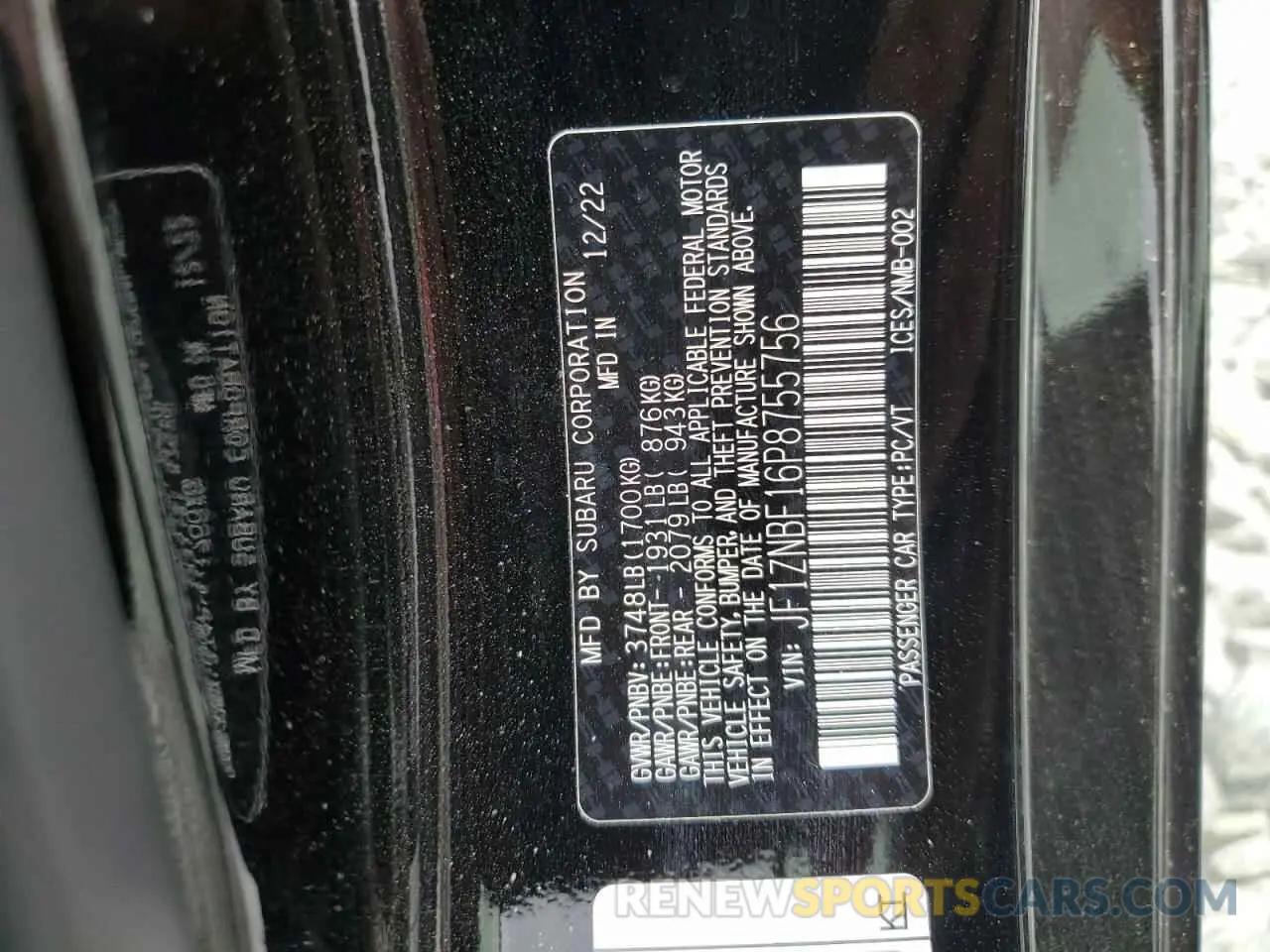 12 fotografías del automóvil dañado JF1ZNBF16P8755756 TOYOTA GR 86 PREM 2023