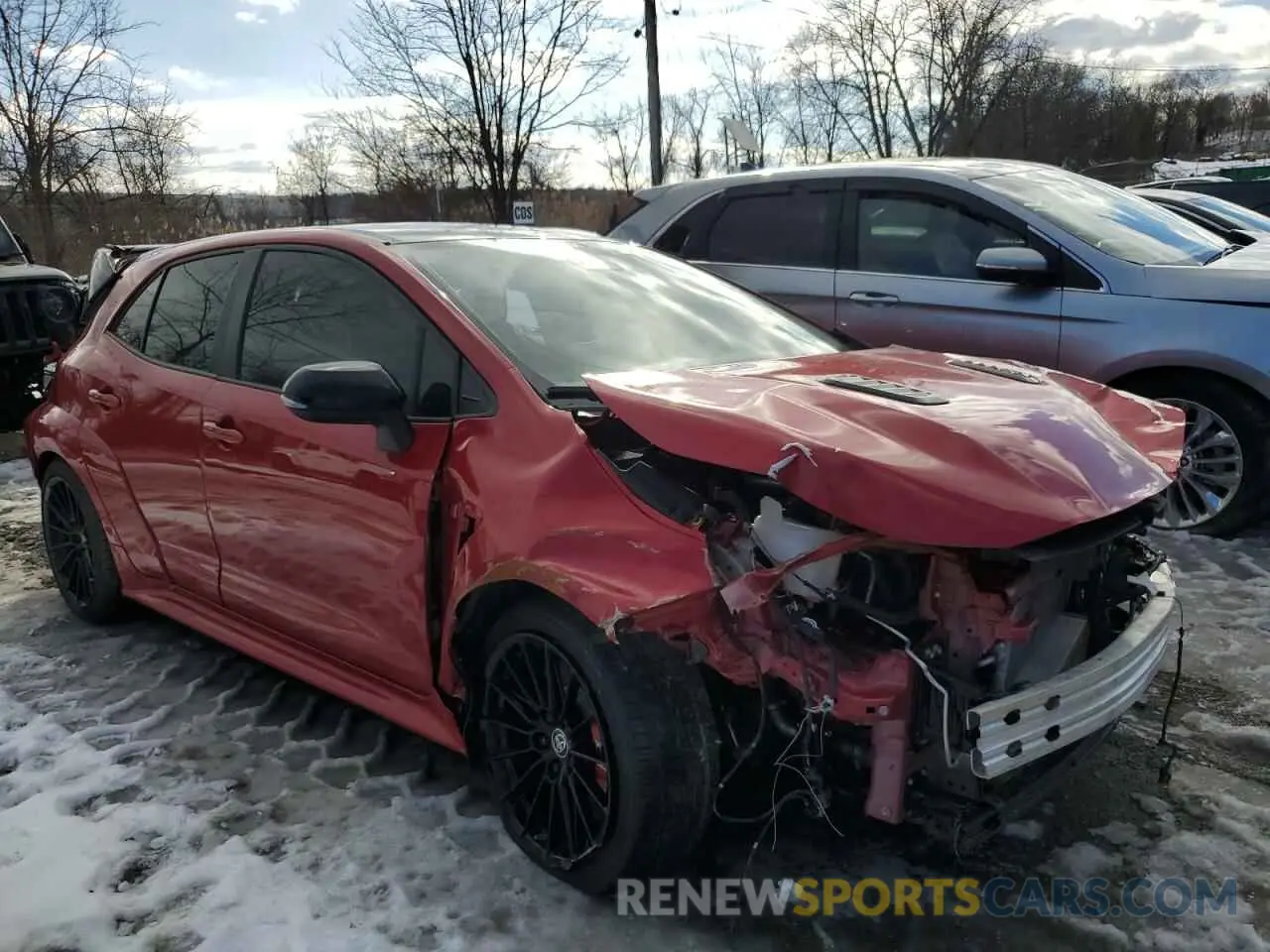 4 fotografías del automóvil dañado JTNABAAE1PA005030 TOYOTA GR COROLLA 2023