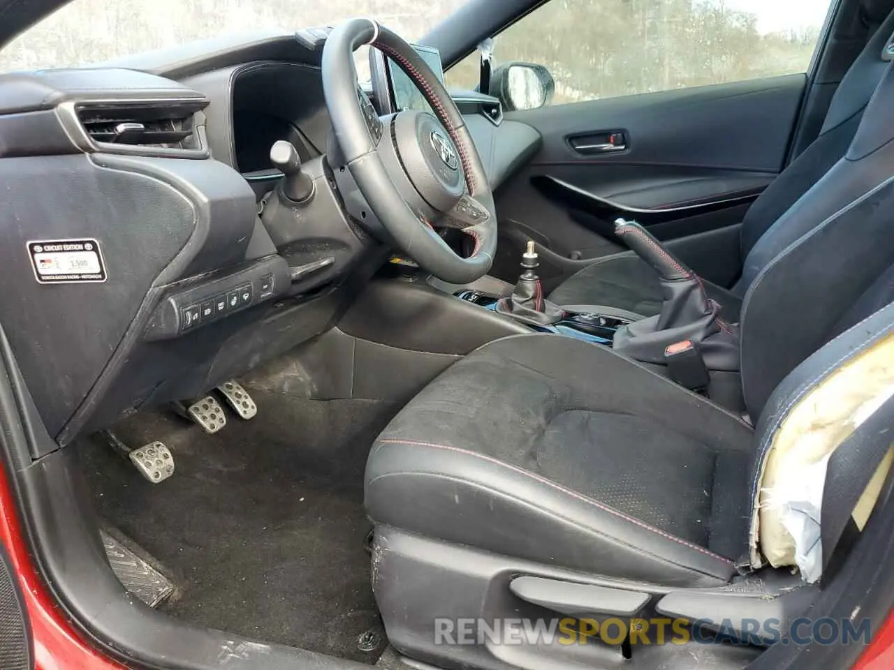 7 fotografías del automóvil dañado JTNABAAE1PA005030 TOYOTA GR COROLLA 2023