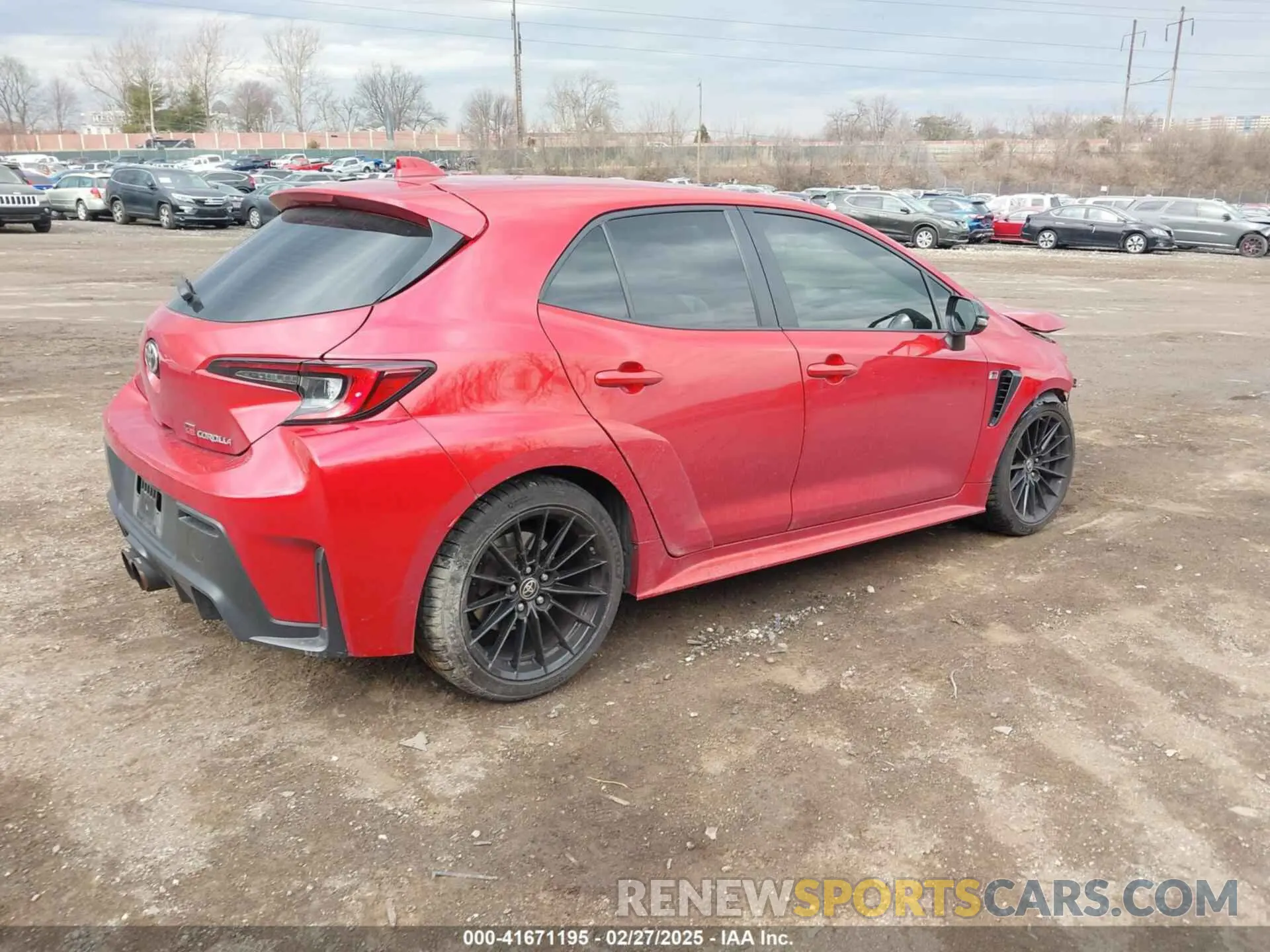 4 fotografías del automóvil dañado JTNABAAE1PA006565 TOYOTA GR COROLLA 2023
