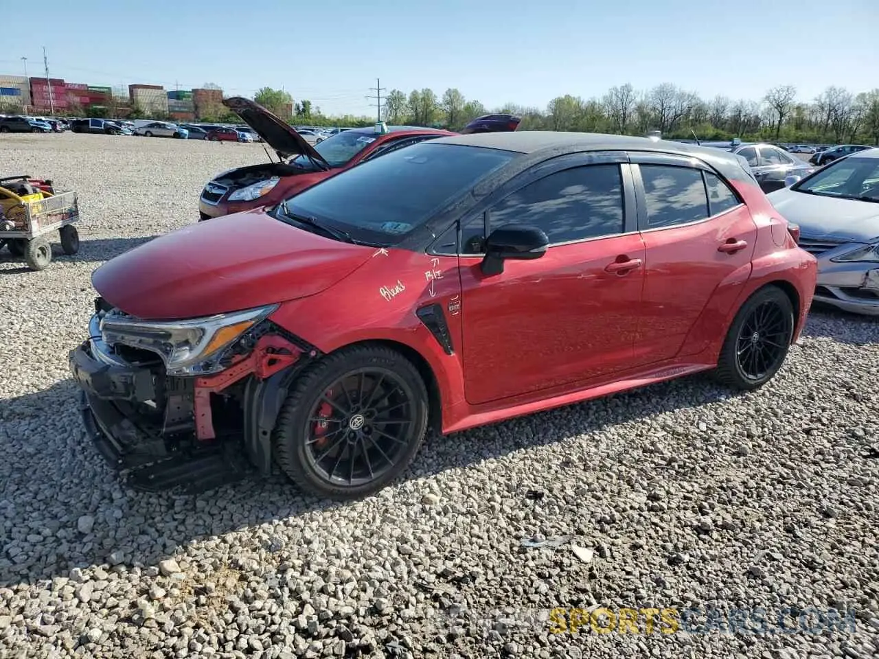 1 fotografías del automóvil dañado JTNABAAEXPA006466 TOYOTA GR COROLLA 2023