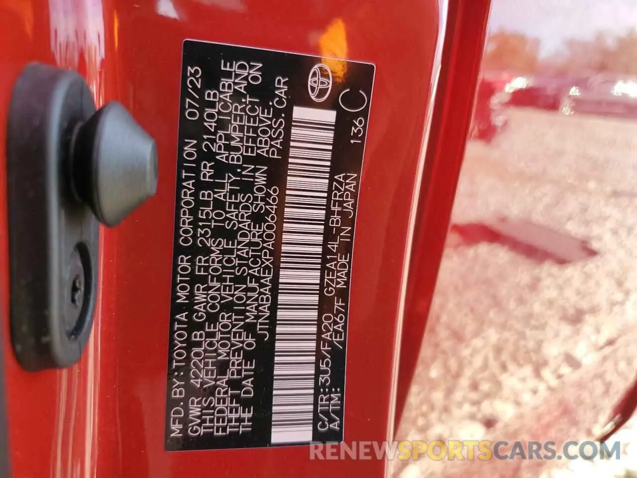 13 fotografías del automóvil dañado JTNABAAEXPA006466 TOYOTA GR COROLLA 2023