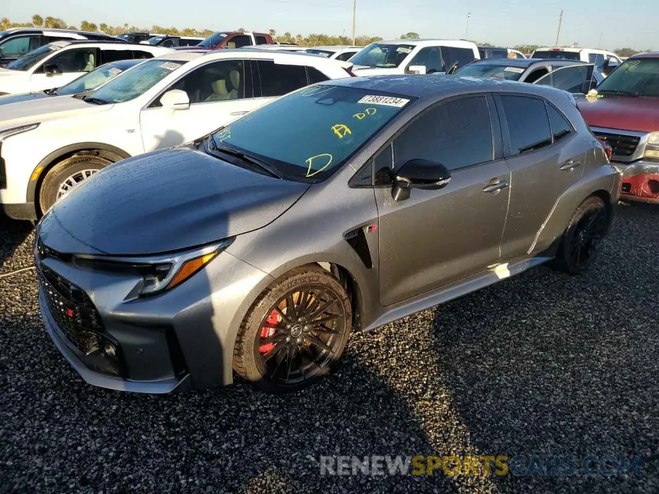 1 fotografías del automóvil dañado JTNABAAE3RA013052 TOYOTA GR COROLLA 2024