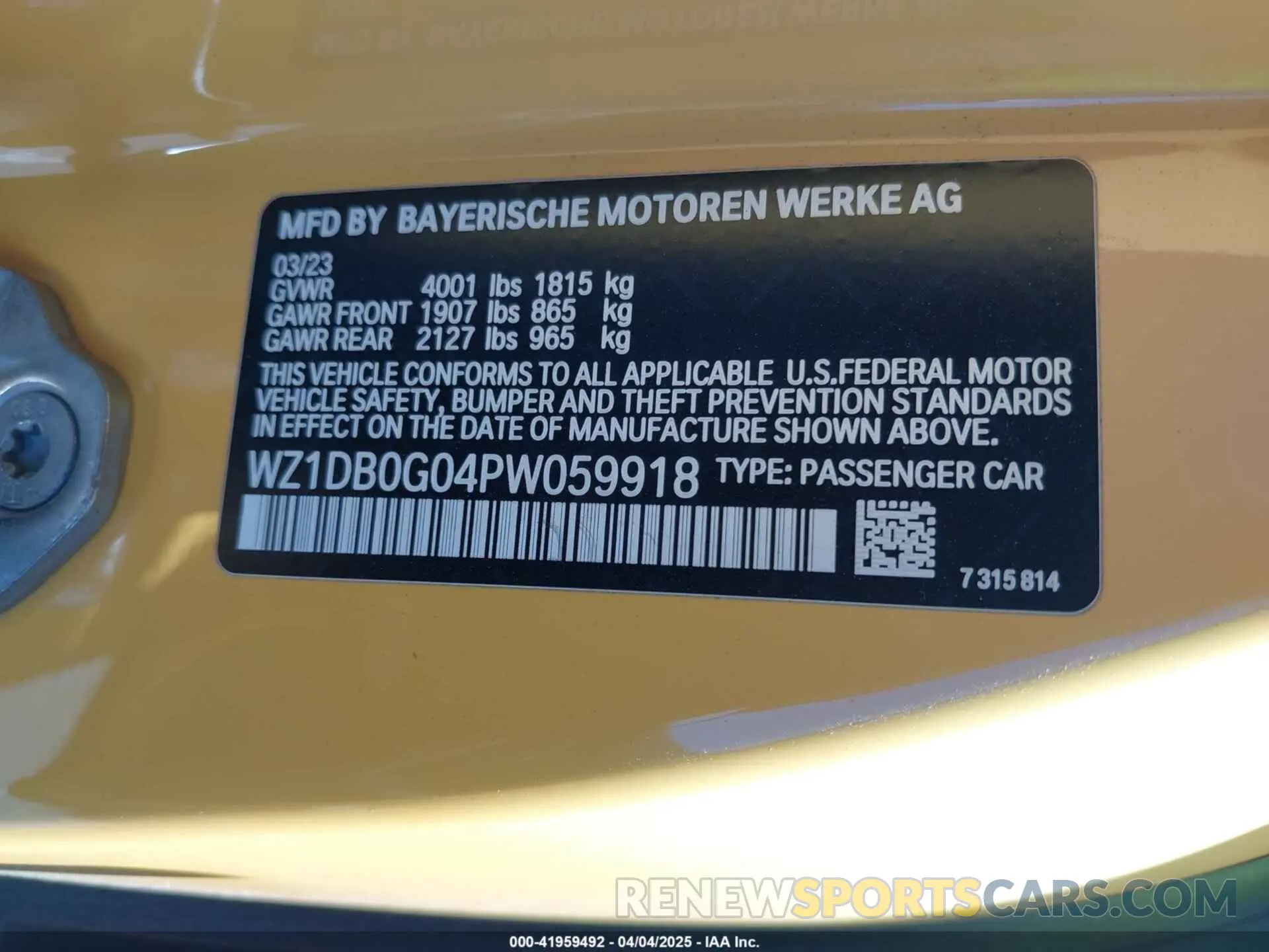 9 fotografías del automóvil dañado WZ1DB0G04PW059918 TOYOTA GR SUPRA 2023