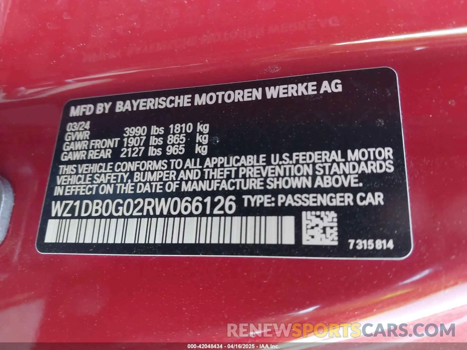 9 fotografías del automóvil dañado WZ1DB0G02RW066126 TOYOTA GR SUPRA 2024