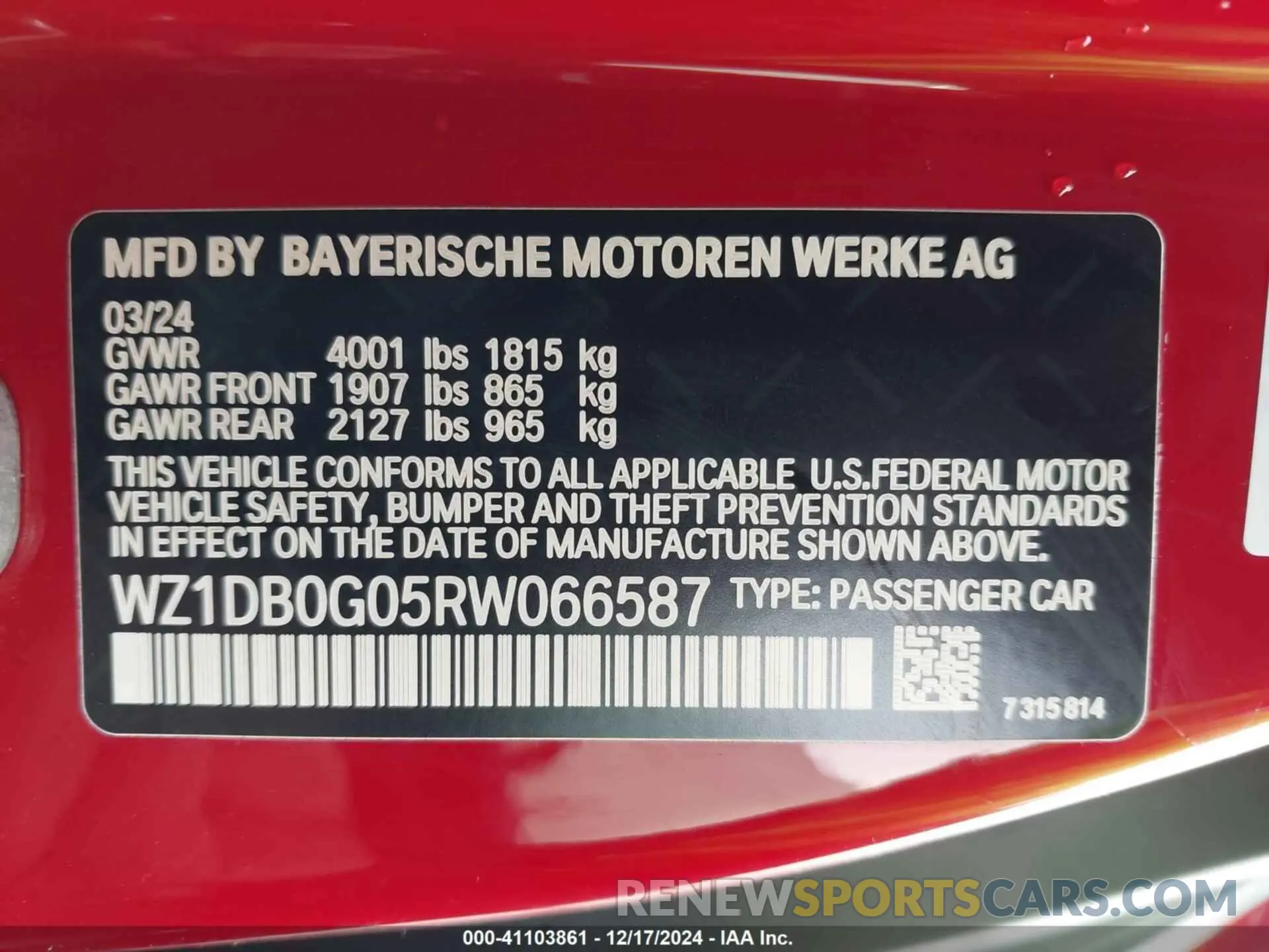 9 fotografías del automóvil dañado WZ1DB0G05RW066587 TOYOTA GR SUPRA 2024