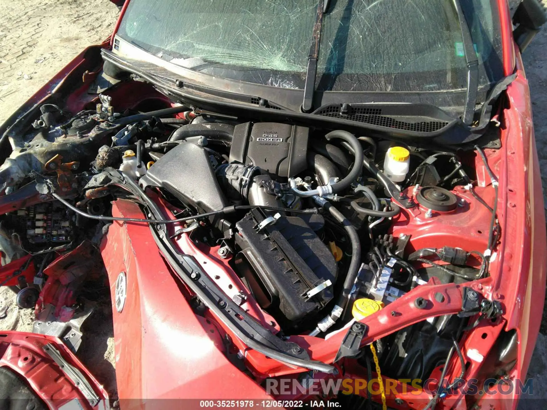 10 fotografías del automóvil dañado JF1ZNBF14N8750035 TOYOTA GR86 2022