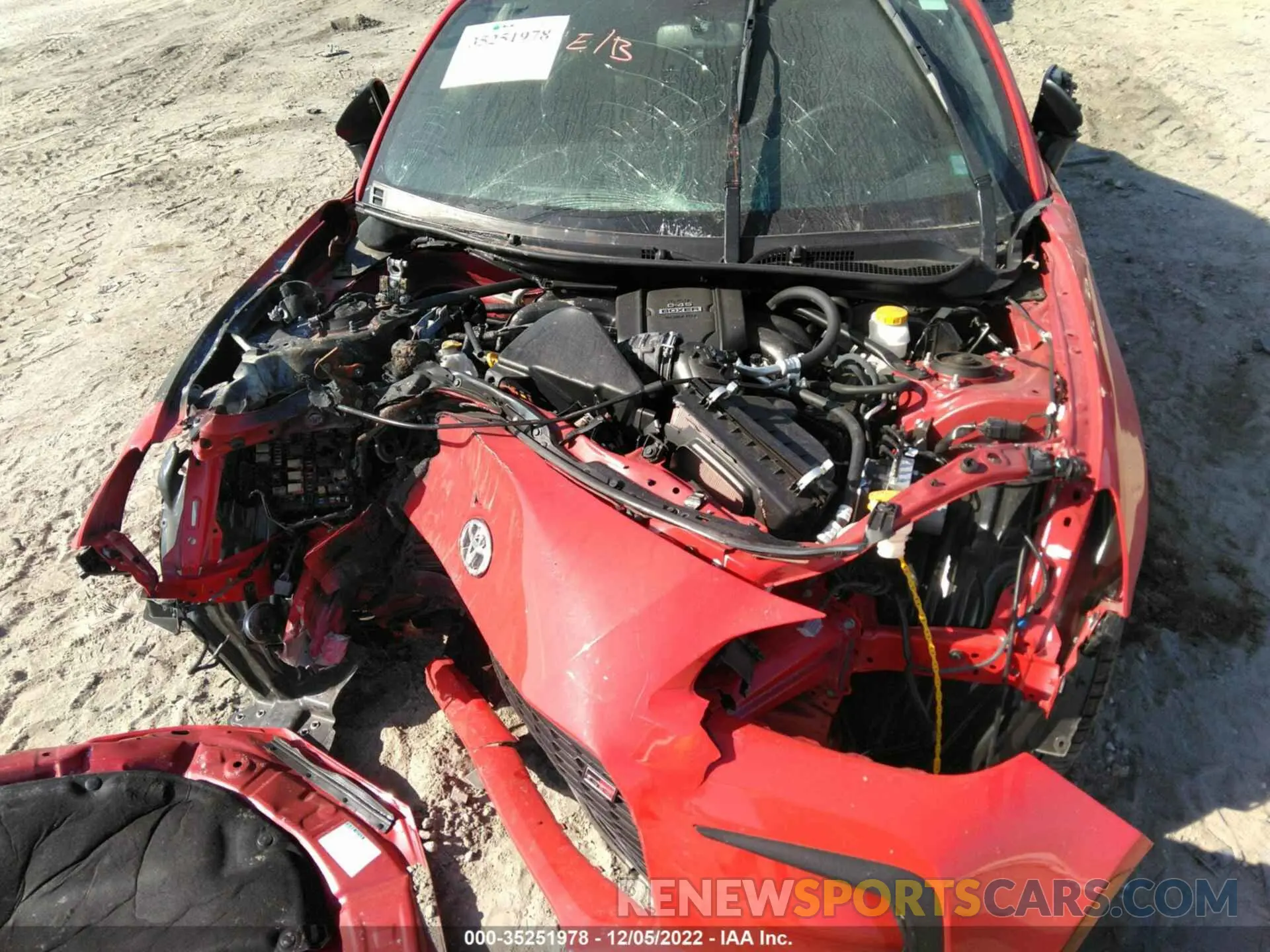 6 fotografías del automóvil dañado JF1ZNBF14N8750035 TOYOTA GR86 2022