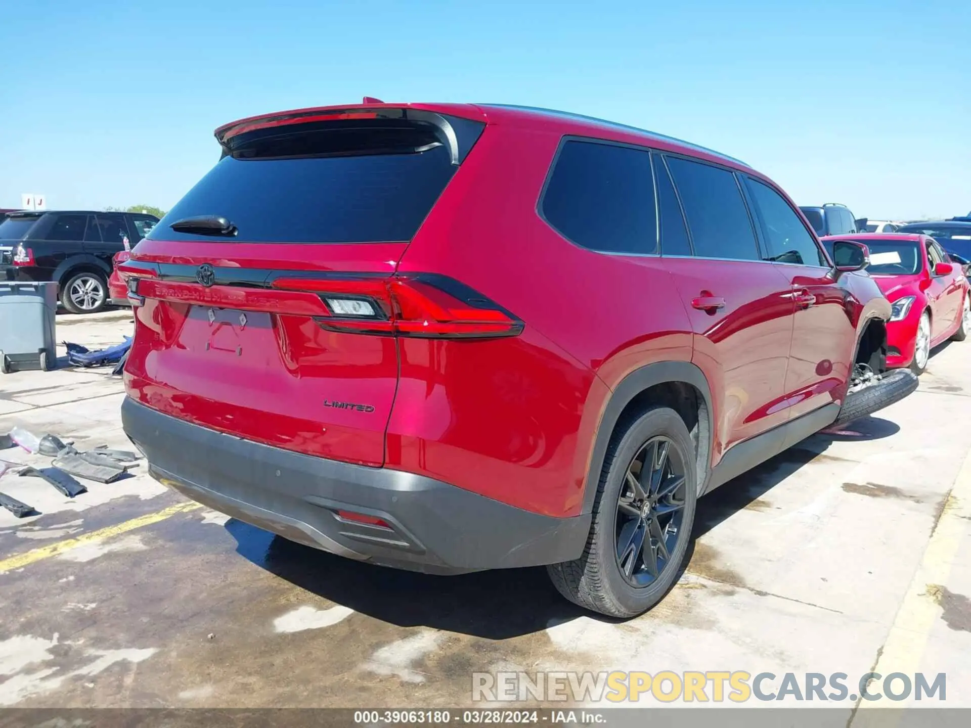 4 fotografías del automóvil dañado 5TDAAAA50RS001225 TOYOTA GRAND HIGHLANDER 2024
