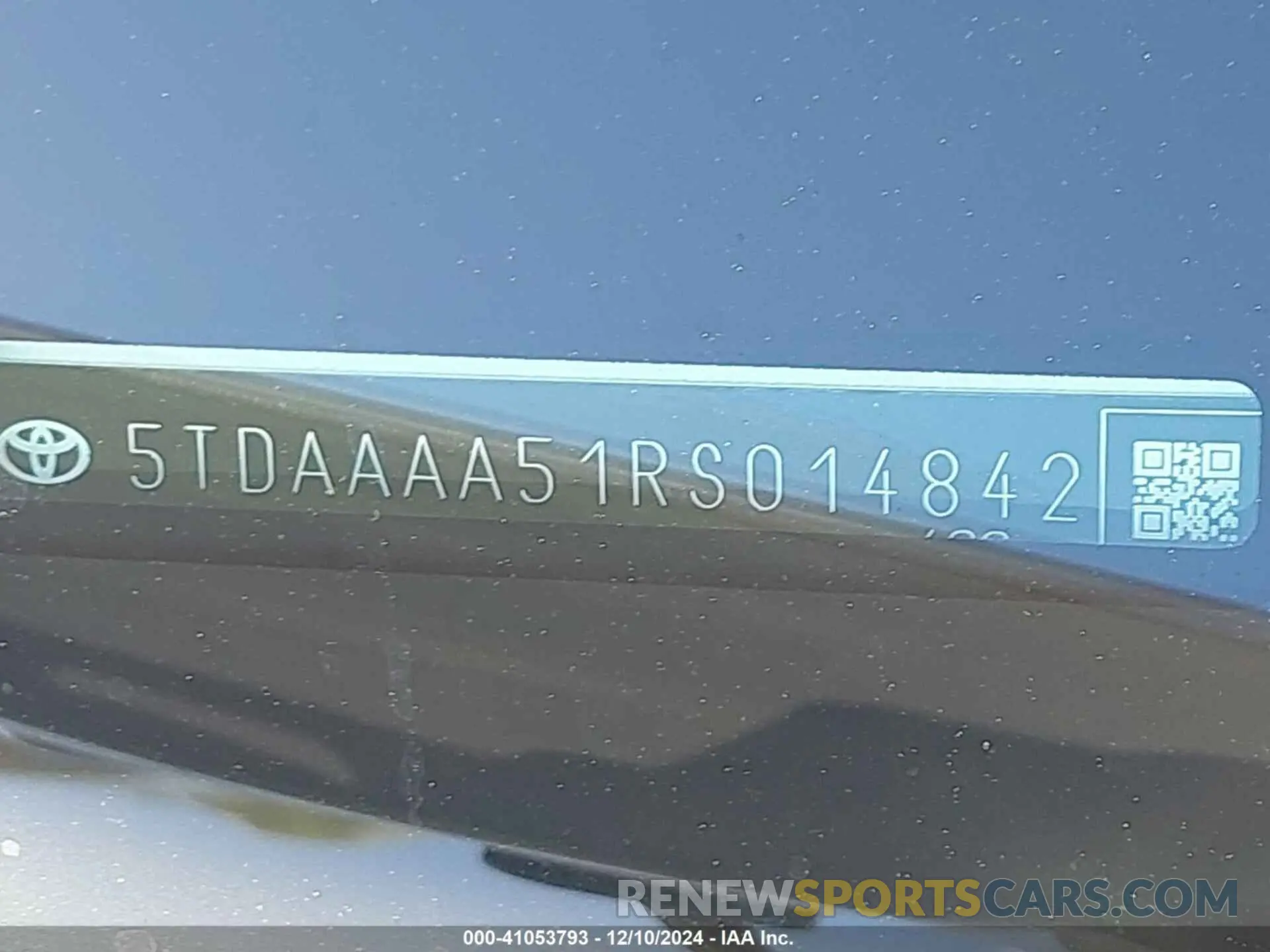 9 fotografías del automóvil dañado 5TDAAAA51RS014842 TOYOTA GRAND HIGHLANDER 2024